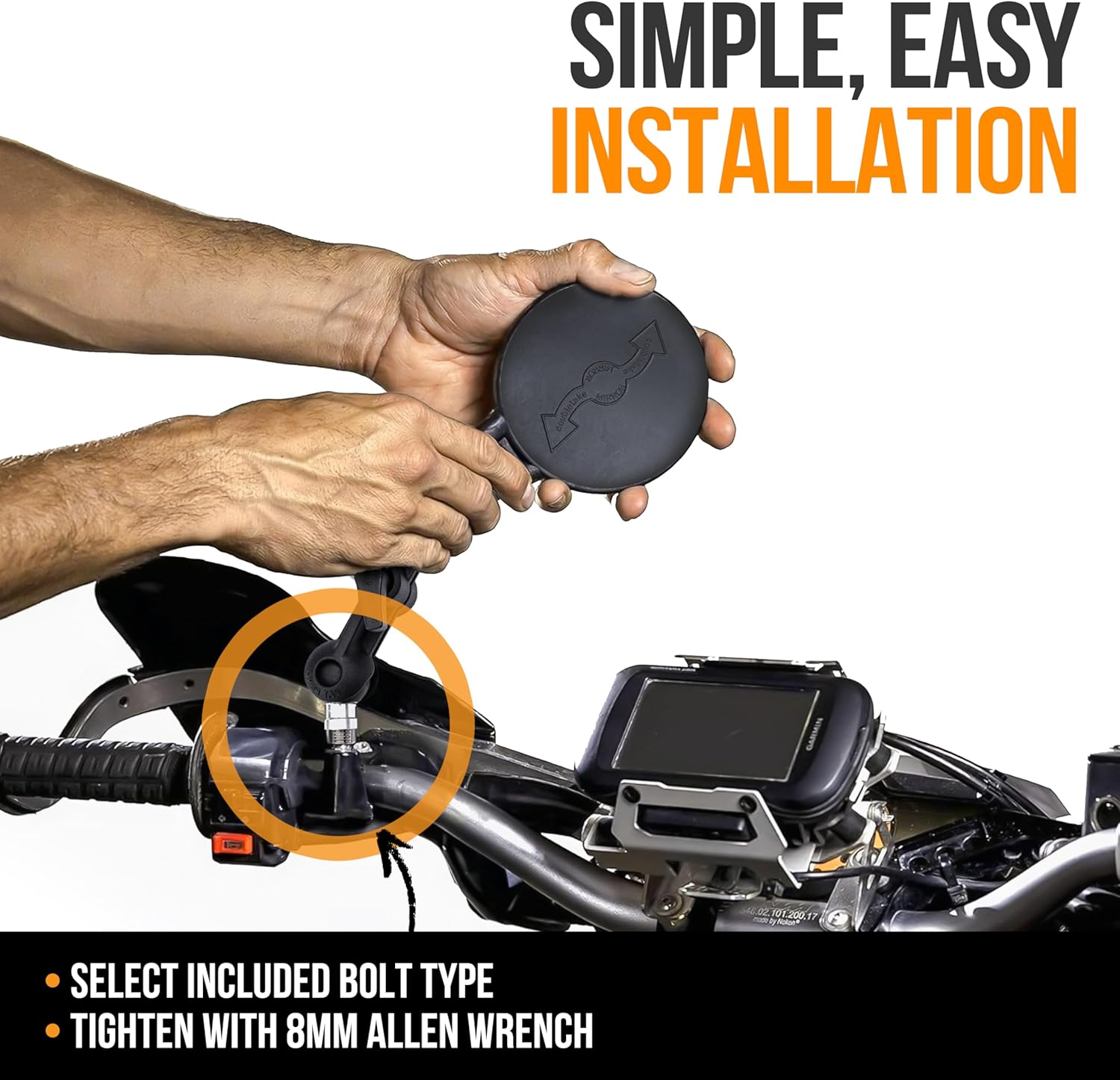 Doubletake Dualsport Mirror Kit 2.0, Universal Fit Folding Motorcycle Mirrors, Guaranteed for Life. image number 1