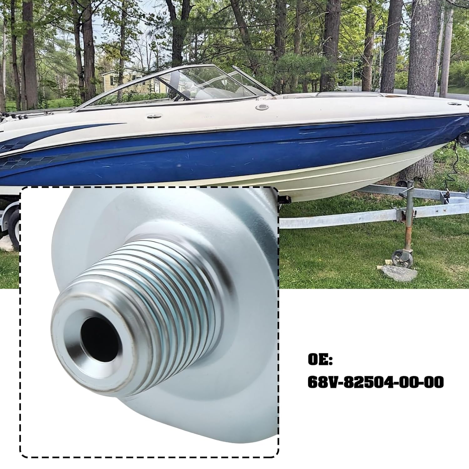 Emagtech Oil Pressure Switch 68V-82504-00-00 Compatible with Yamaha FX VX Pwcs & Jet Boats 2002-2019