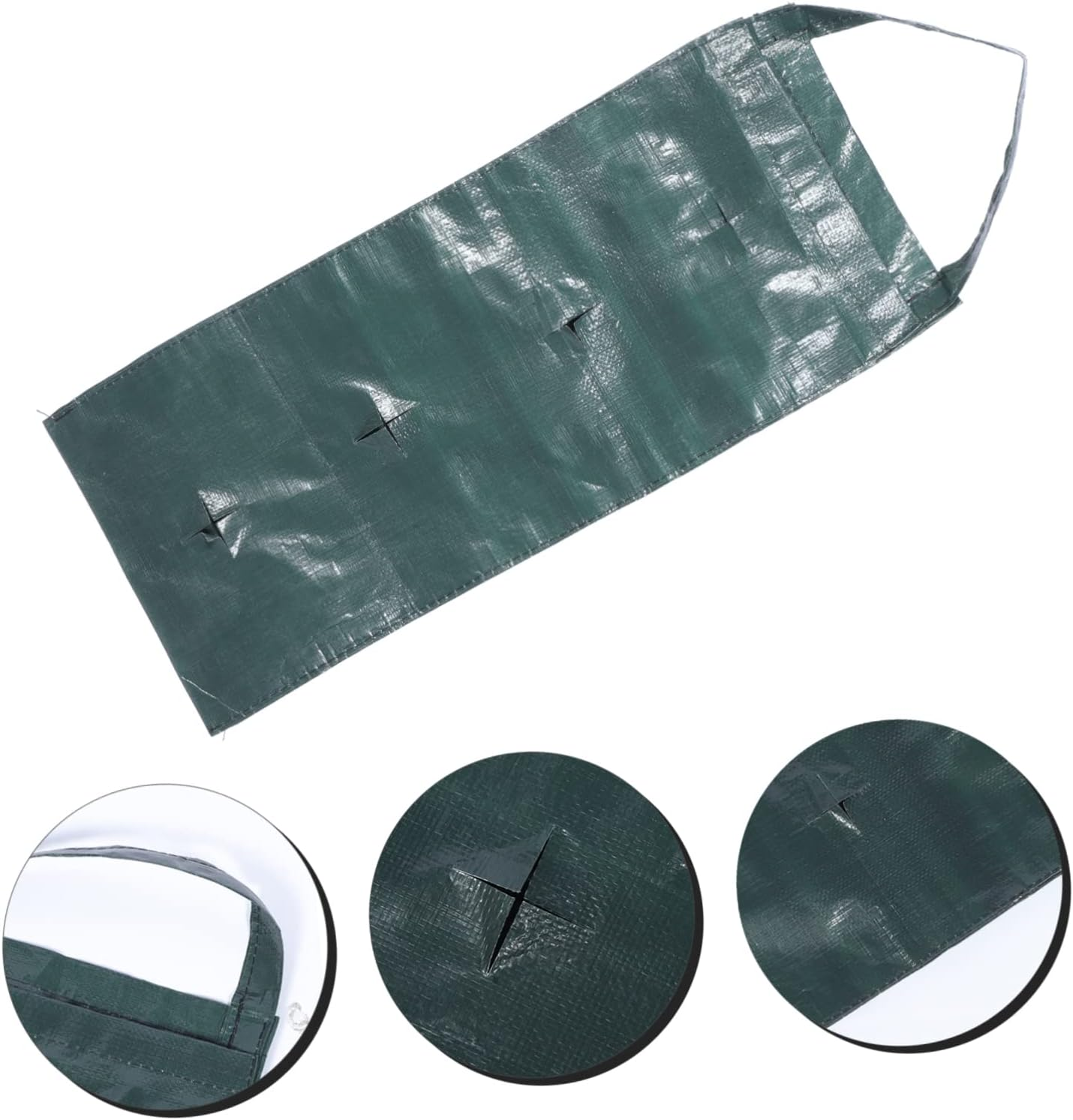 2Pcs Multi-Pocket Wall-Mounted Plant Bags for Indoor Gardening Breathable Strawberry Nursery Bags Practical Green Vertical for Houseplants image number 4