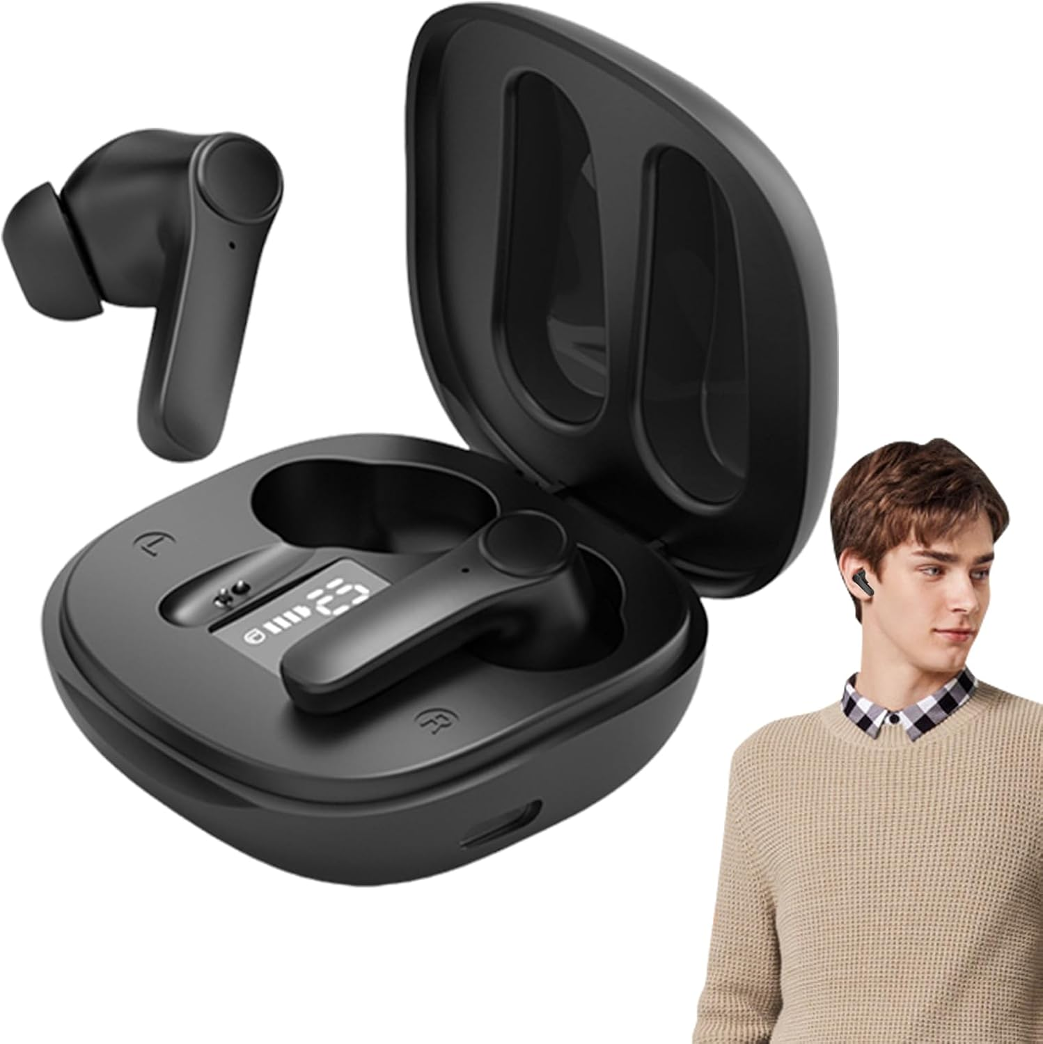 Language Translation Earbuds - Multilingual 144 Languages 70 Dialects Translation Headphones,Instant Interpreting Earbuds for Learning Business Communication Meeting Education Tourism image number 5