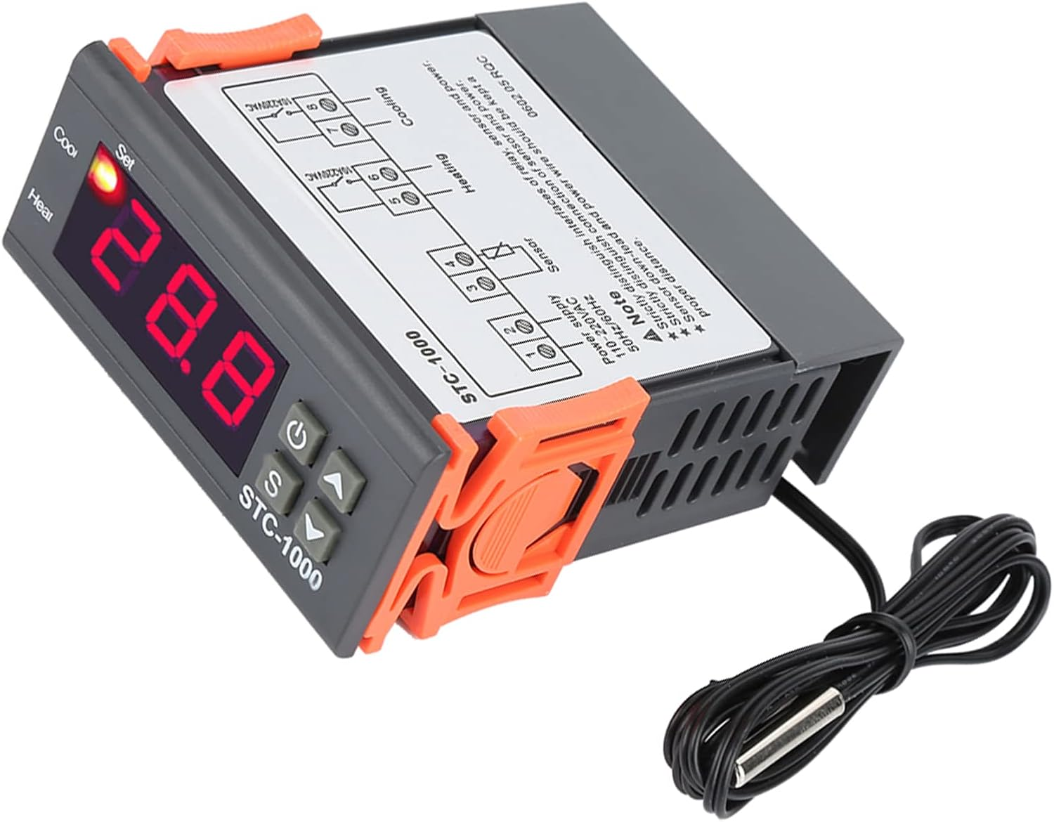 Temperature Controller, STC-1000 High Temperature Controller with Digital Display, with Cooling Heating Modes, for Aquarium, Terrariums, Incubator image number 2