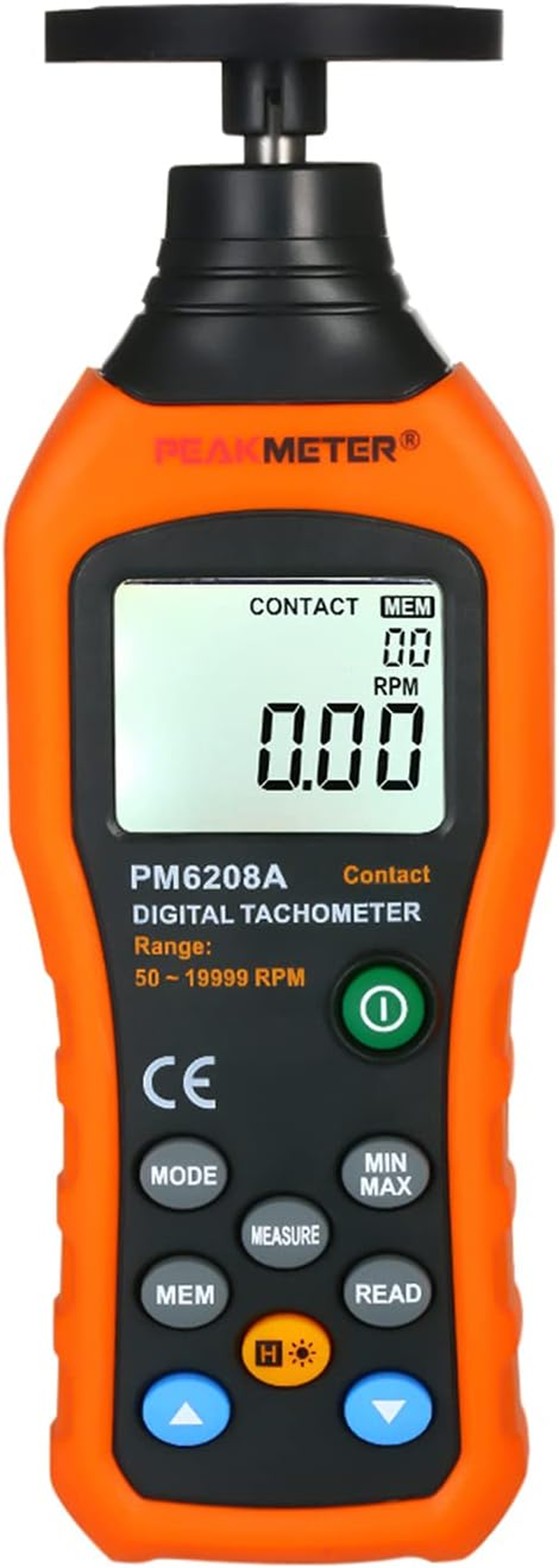 Yasao Digital Tachometer Handheld Contact Motor Tachometer LCD Speedometer Tach RPM Meter Contact-Type Digital Tachometer Wide Measuring Rang 50～19999Rpm image number 1
