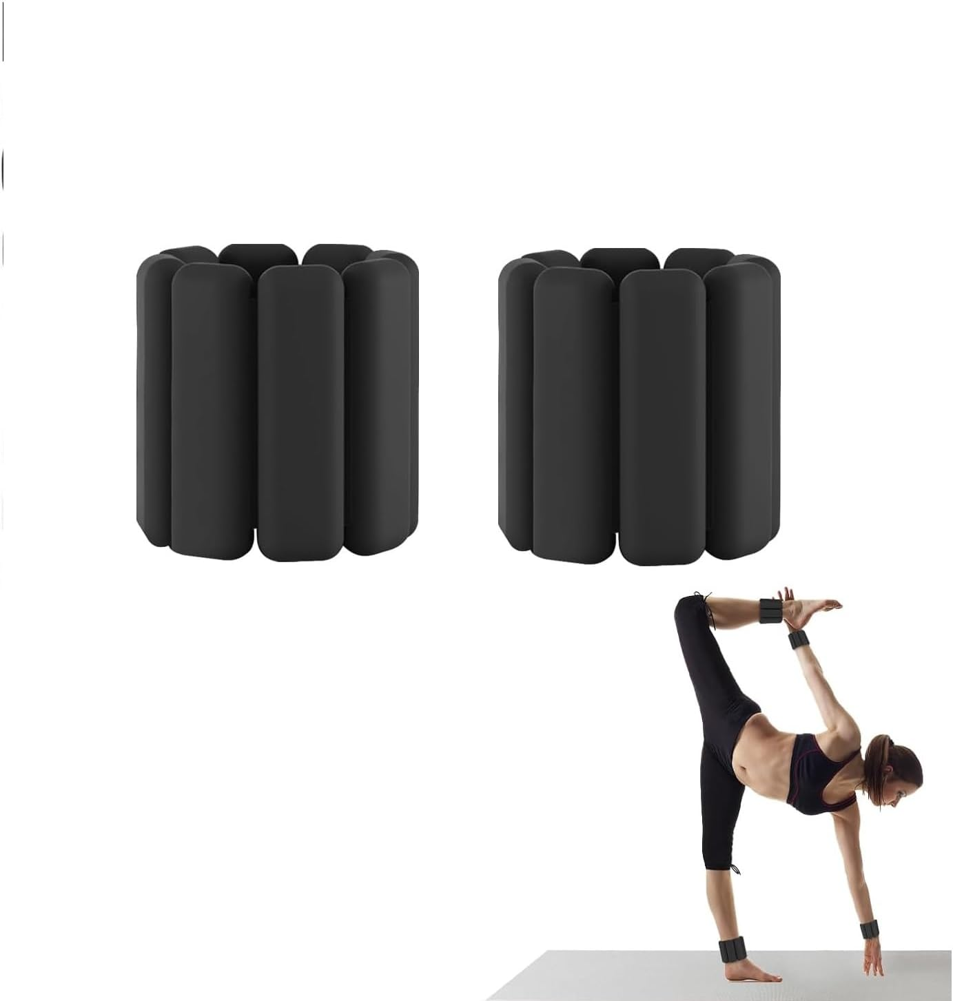 Adjustable Wearable Wrist and Ankle Weights Set of 2(1Lb/Pair) image number 1