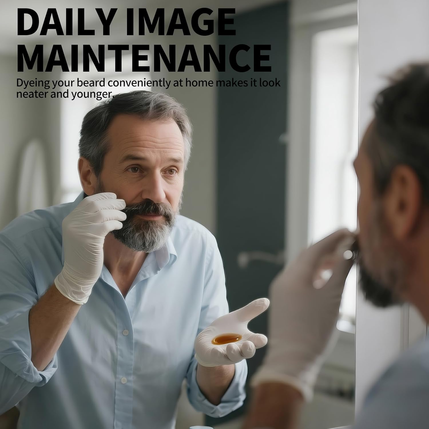 SEVICH Beard Dye Shampoo for Men - Instantly Easy Coloring, Nourishing & Skin Friendly Formula, 4 Week Long-Lasting Color,10X15Ml Travel Friendly Packets image number 6