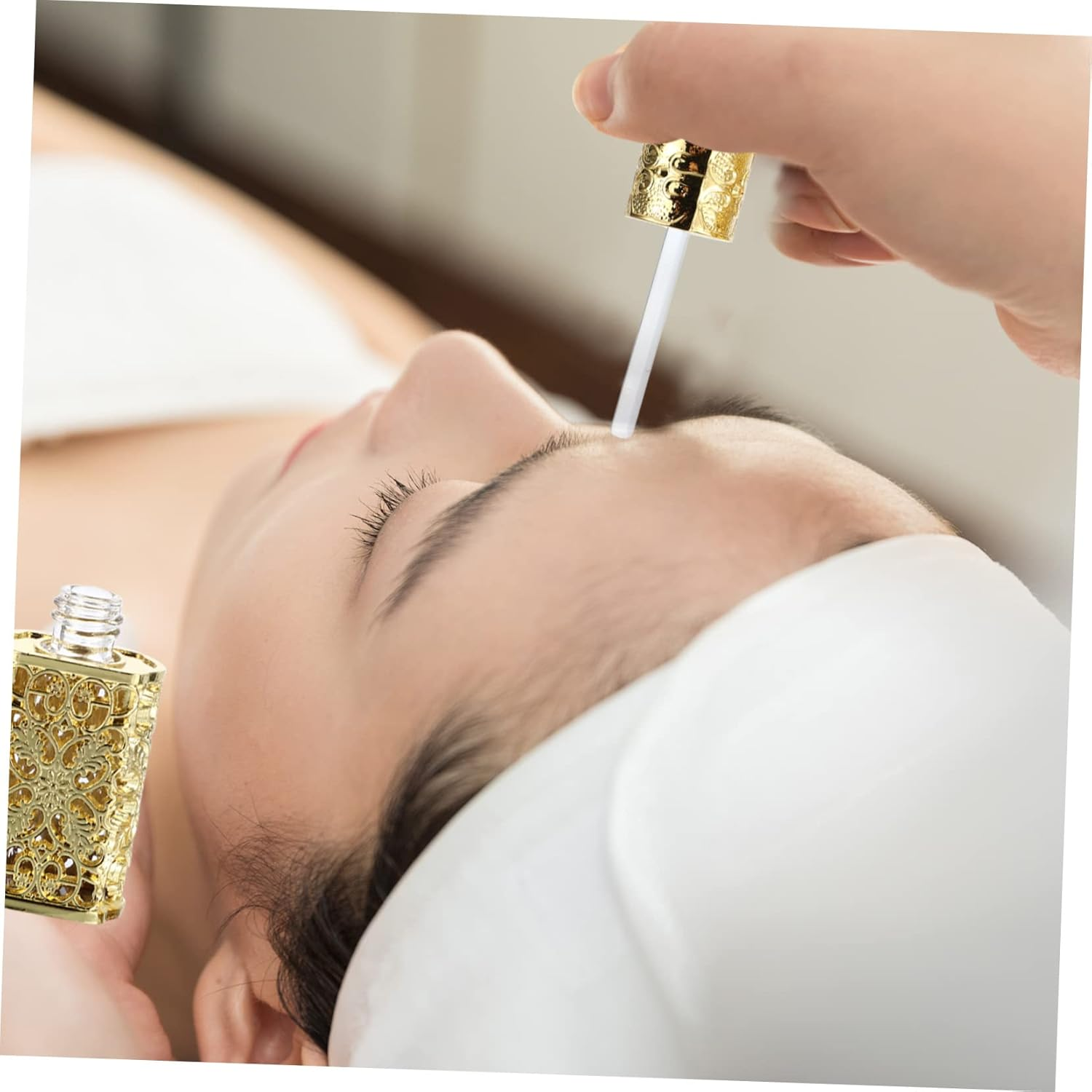 3Pcs Engraved Perfume Essential Oil Storage Bottle Elegant Hollow Design Leak Aromatherapy Crafts Travel Use