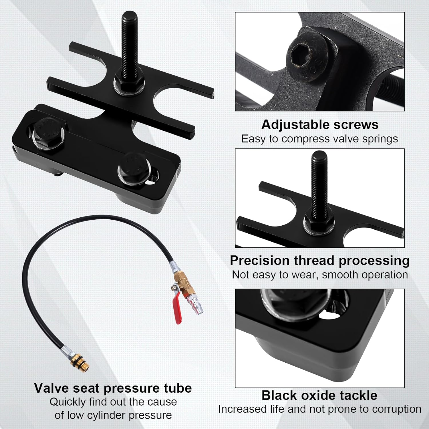 Valve Spring Compressor & Air Valve Holding Hose Tool, Engine Valve Spring Compressor Compatible with 4.8L 5.3L 5.7L 6.0L 6.2L LS