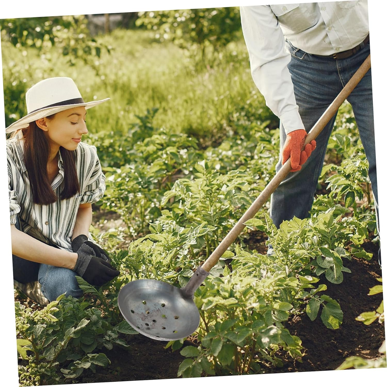 CAXUSD Drain Removal Tool Metal Sifting Ladle for Dung Litter Sewage System Cleaning image number 5