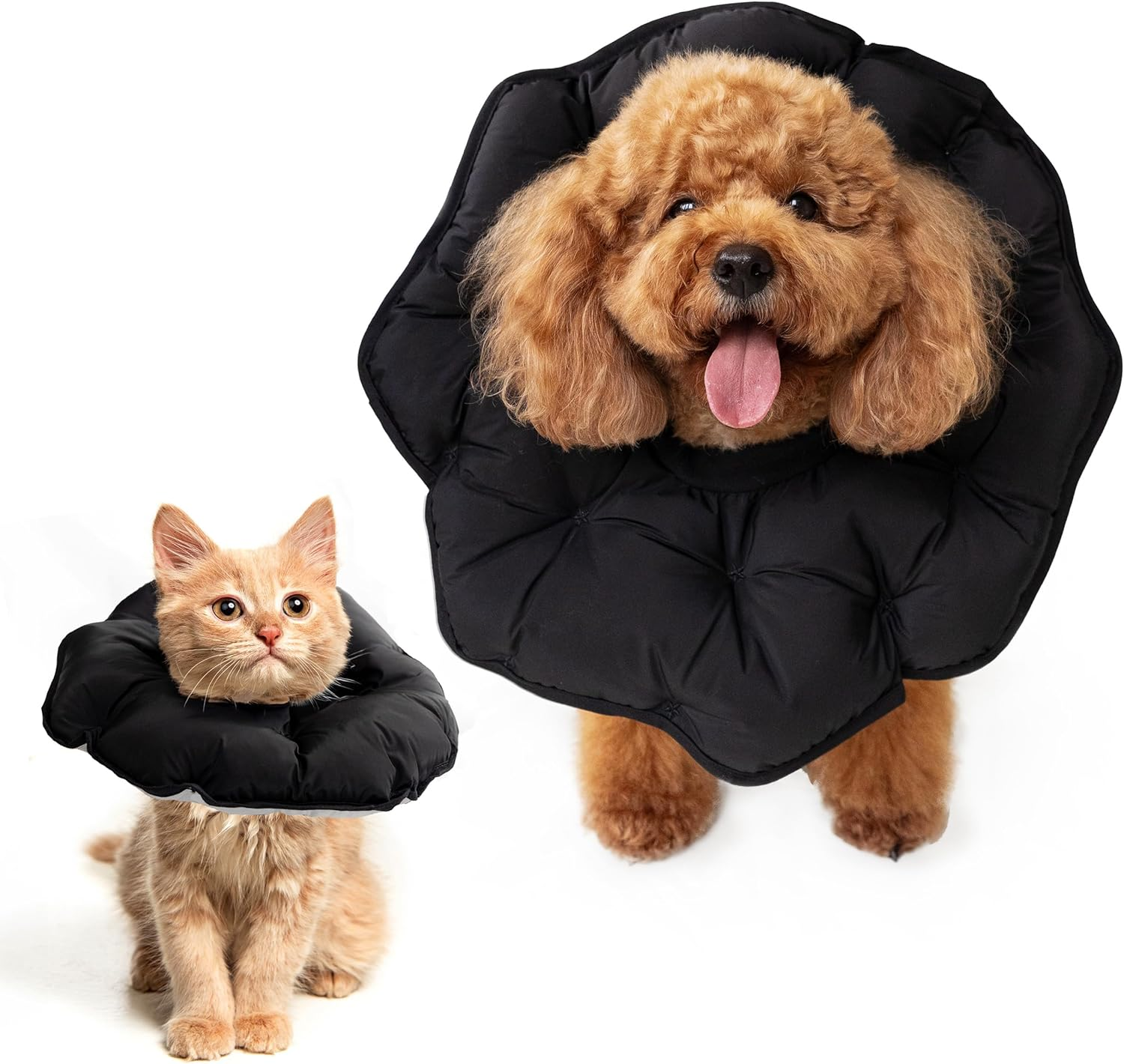 Dog Recovery Collar. Soft Cone or E-Collar Alternative. Comfortable for Dogs Cats Puppy. Water, Dust, Fur Resistant, after Surgery Care, Prevent Wound Licking & Scratching image number 2