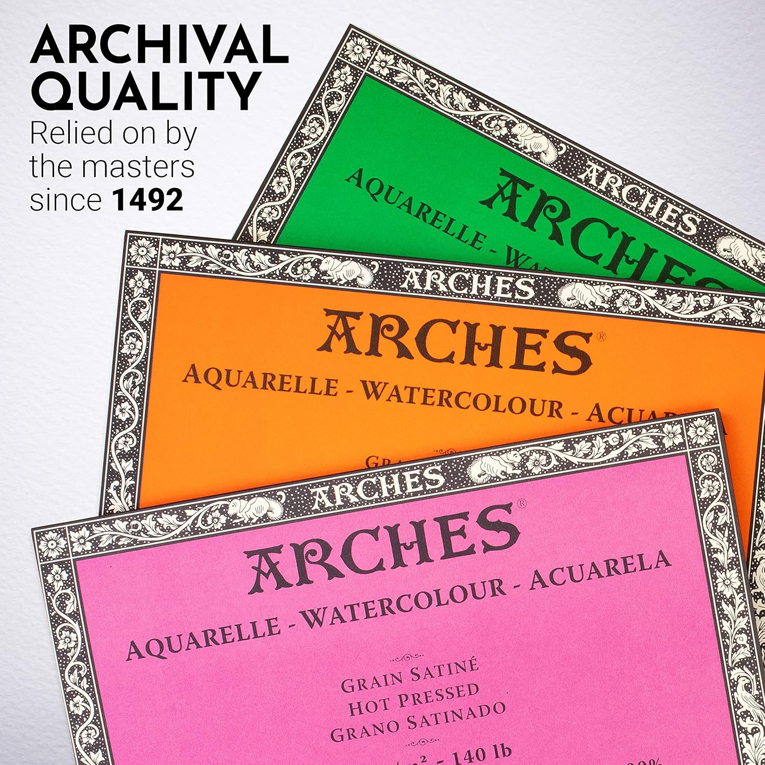 Arches Watercolor Paper Block, Rough, 12" X 16", 140 Pound