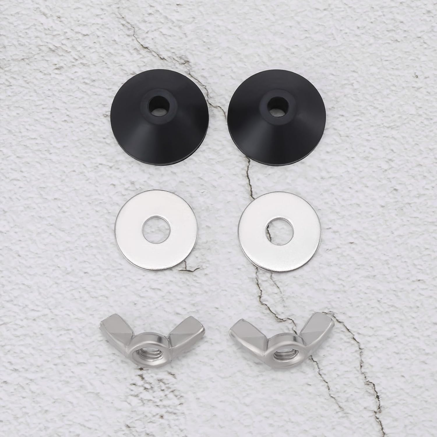 2 Sets M6 Bolt Rubber Dome Foam Washer Set Toilet Cistern Seal Kit Toilet Seat Universal Hhinge Accessories Toilet Seat Gasket Nut Fasteners image number 4