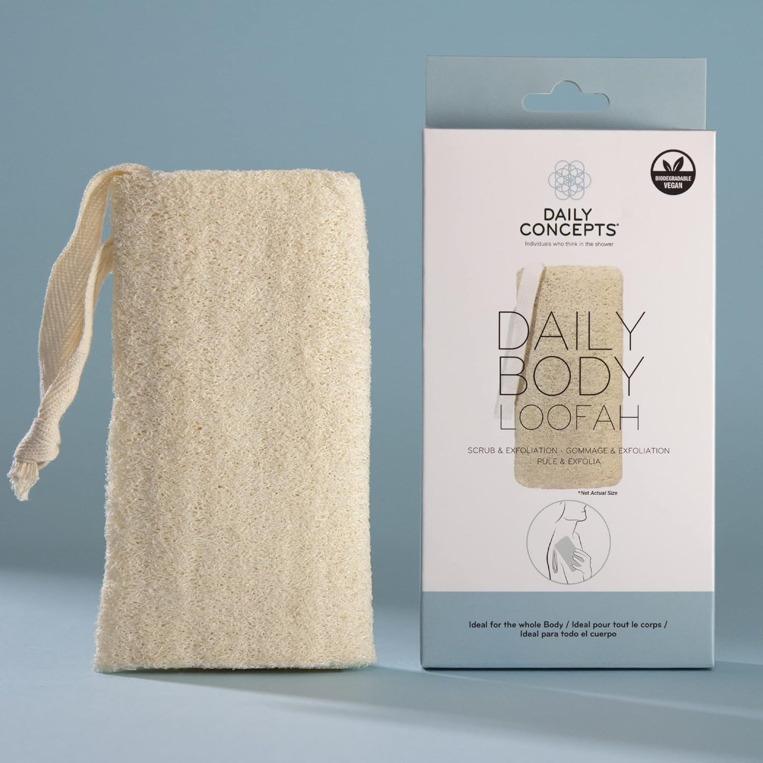Daily Concepts Daily Loofah Plush Scrub to Cleanse and Gently Exfoliate Your Body to Attain Baby Soft Skin, Suitable and Safe for All Skin Types 43G image number 3