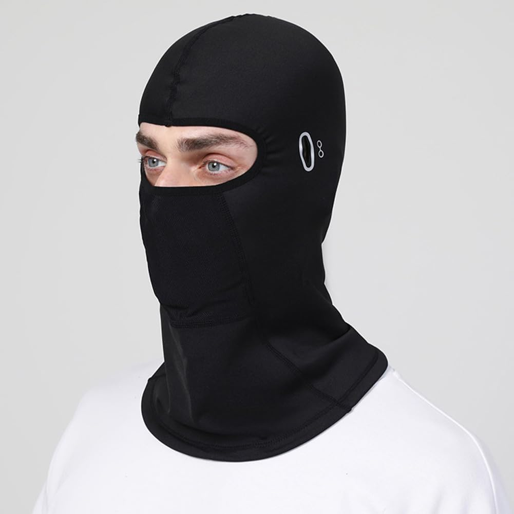 Balaclava Face Mask, Summer Cooling Neck Gaiter with Glasses Holes,Sun Protection Breathable Sports Face Balaclava Ski Motorcycle Cycling Face Mask UV Protection for Men Women Sun Hood (Large)