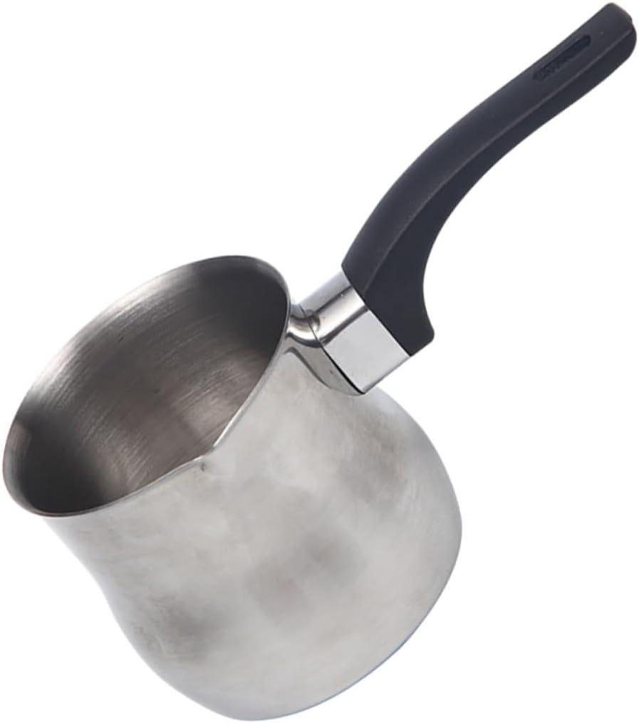 OHPHCALL Stainless Steel Milk Frother Jug with Ergonomic Handle Smooth Polished Espresso Pitcher Cup for Home Coffee Brewing image number 3