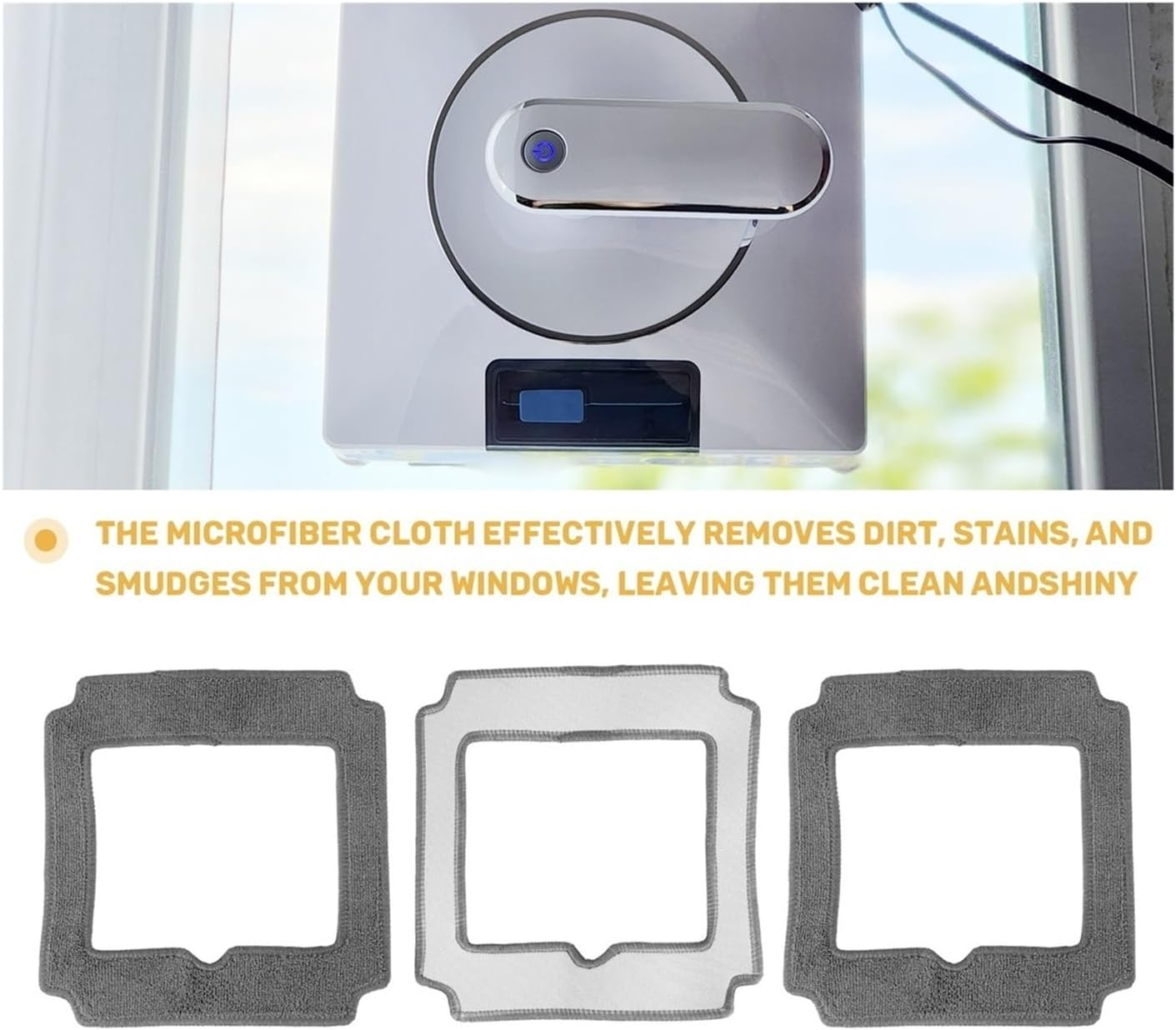 6Pcs Window Cleaning Robot Mop Cloth Cleaning Rag Towel Dust Cloth Cleaning Cloth,Compatible for Liectroux,Yw509 image number 1