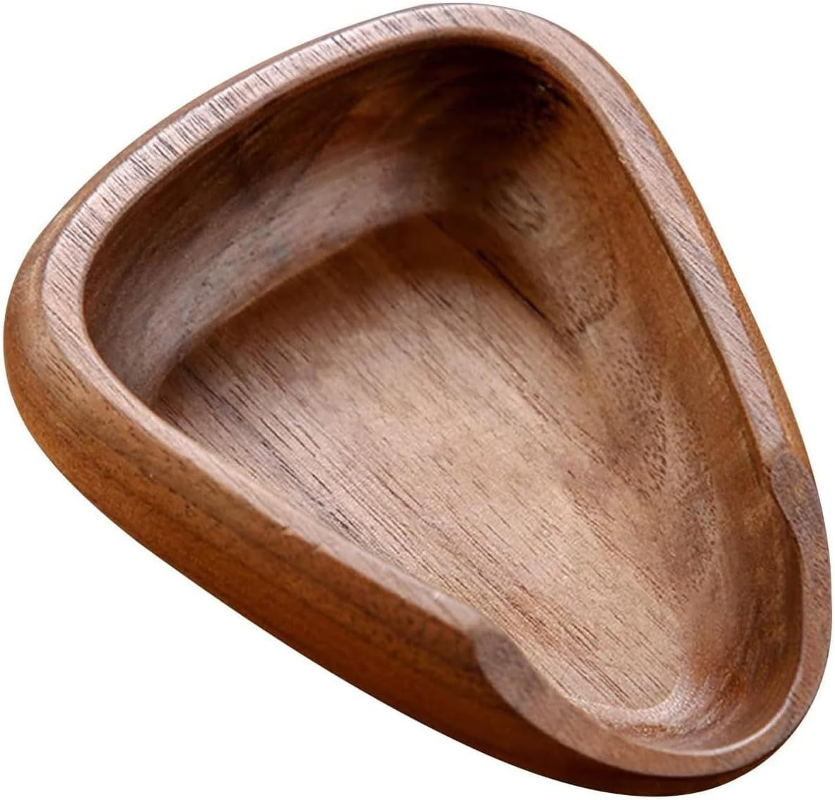 BEALIFE Natural Walnut Wood Coffee Bean Dosing Cup with Ceramic Spoon Rest Wooden Coffee Bean Dosing Bowl Walnut Wood Dosing Cup, A