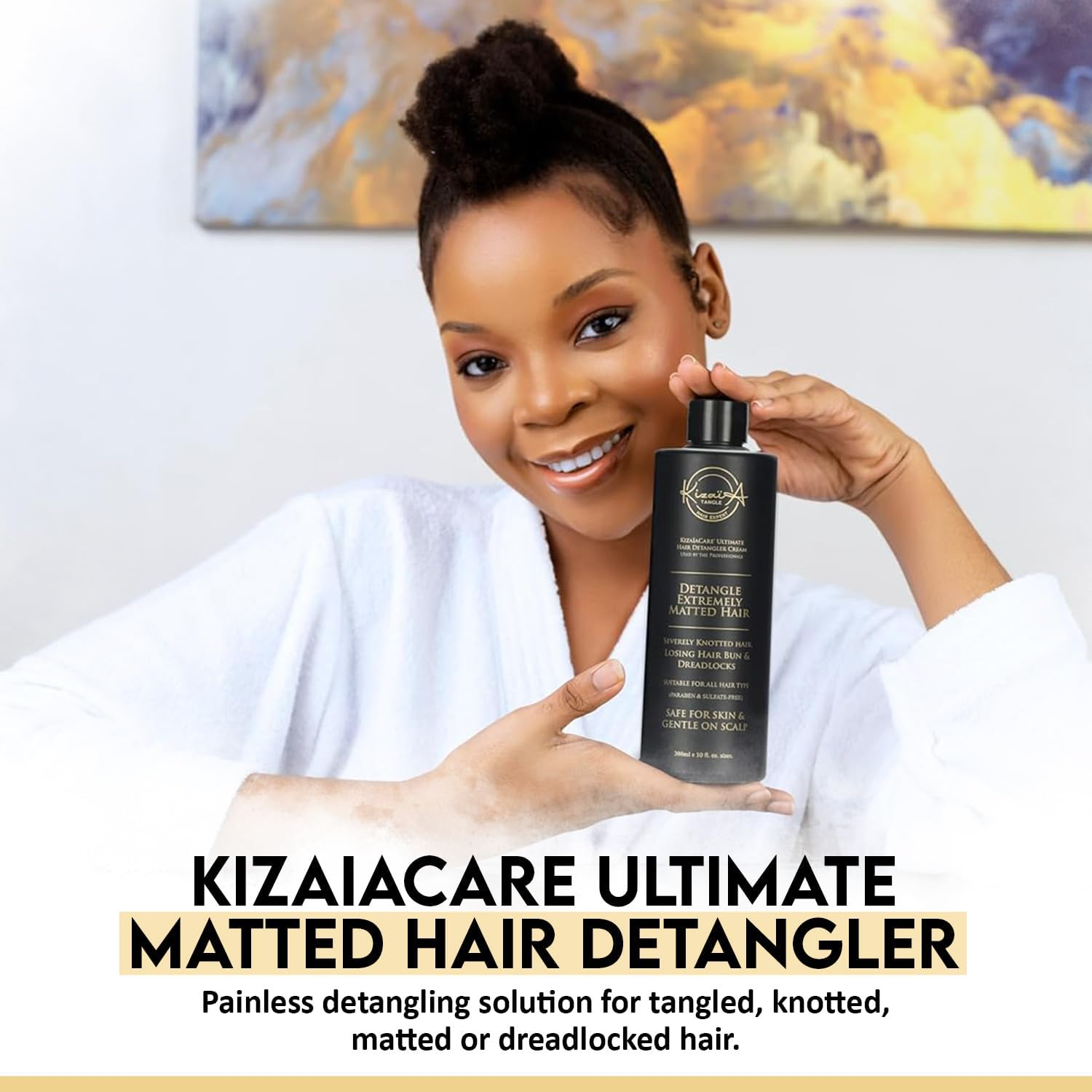 Kizaiacare Ultimate Matted Hair Detangler: Painless Detangling Solution for Tangled, Knotted, Matted or Dreadlocked Hair. | Adults & Children Suitable for All Types. image number 4