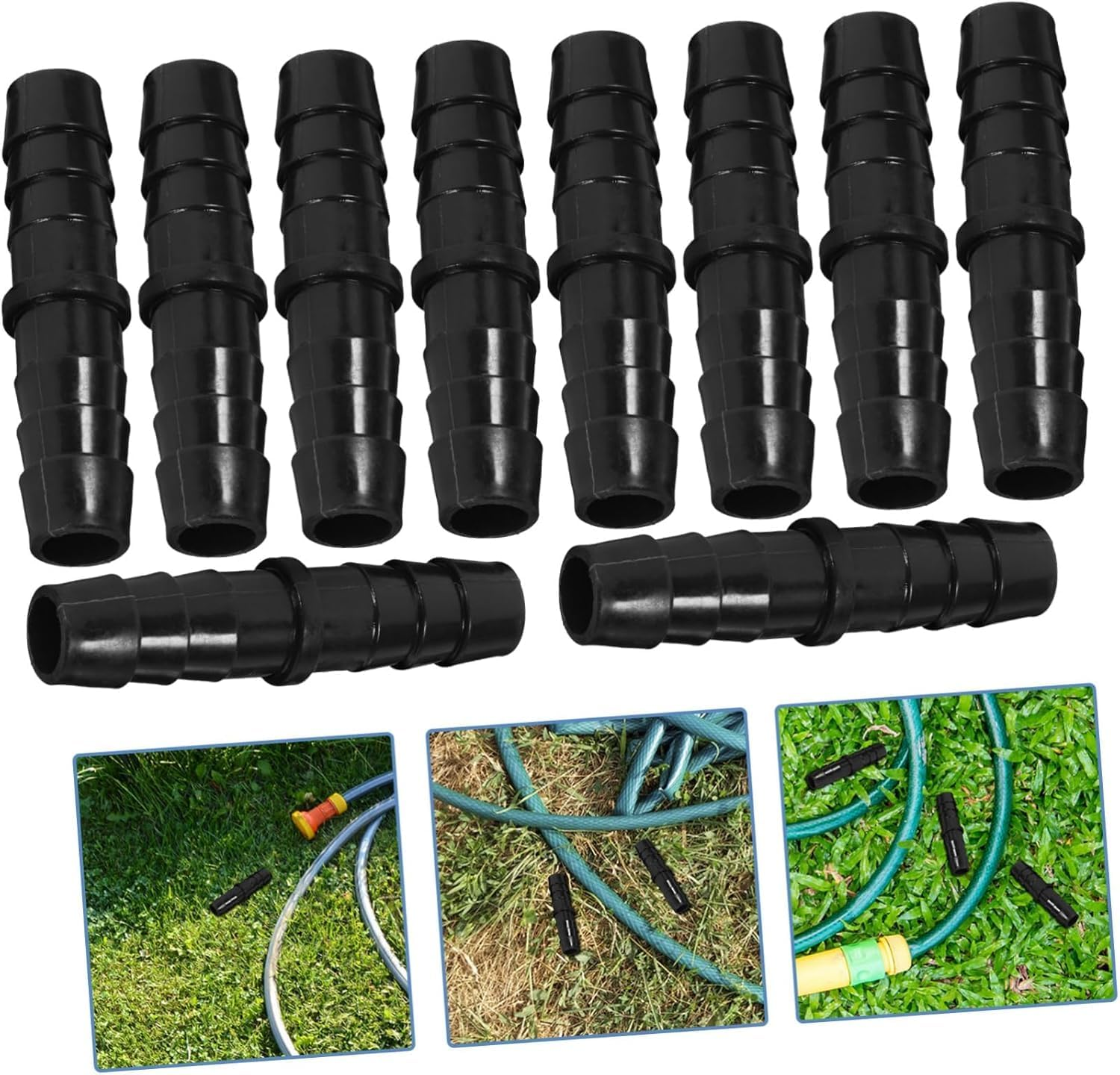 10Pcs Hose Barb Adapter Connectors 12Mm Barb Fittings for Garden Hose Quick Connect Hose Repair Connectors for Drip Irrigation and HVAC image number 4