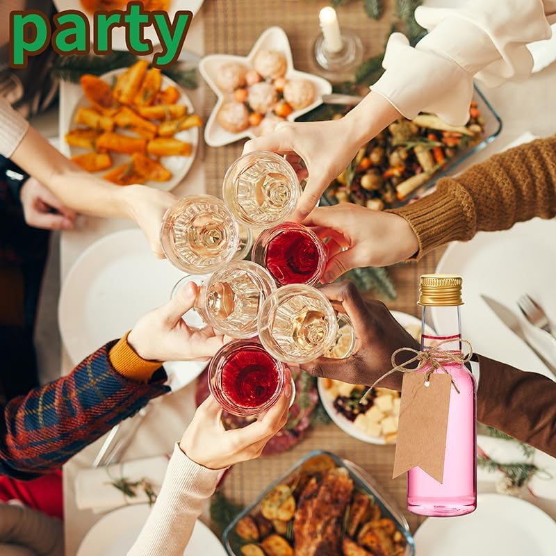Small Liquor Bottles, Shooter Bottles, 65 Pcs Mini Liquor, 1.7Oz Each for Party Favors and Weddings image number 5