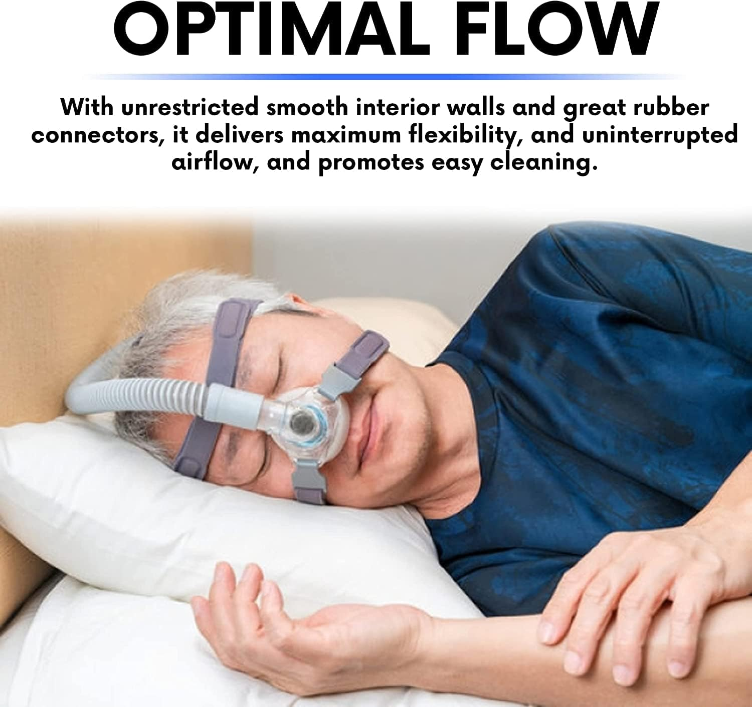 BISTRAS 6-Foot Universal CPAP Tubing - Compatible with All Major CPAP, Bipap and Most Machines (1Pack) image number 4