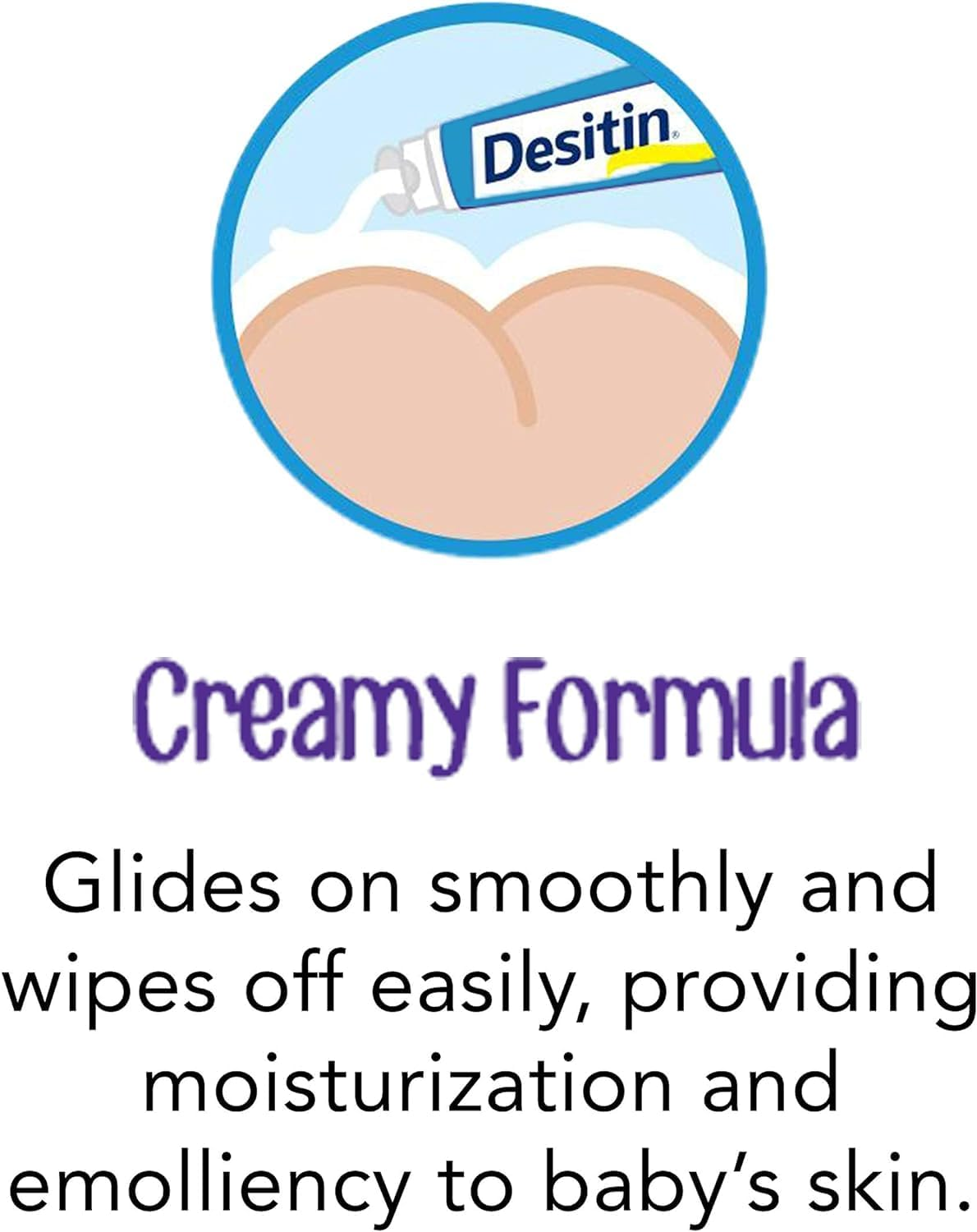 DESITIN Rapid Relief Zinc Oxide Diaper Rash Cream 4 Oz ( Pack of 3)