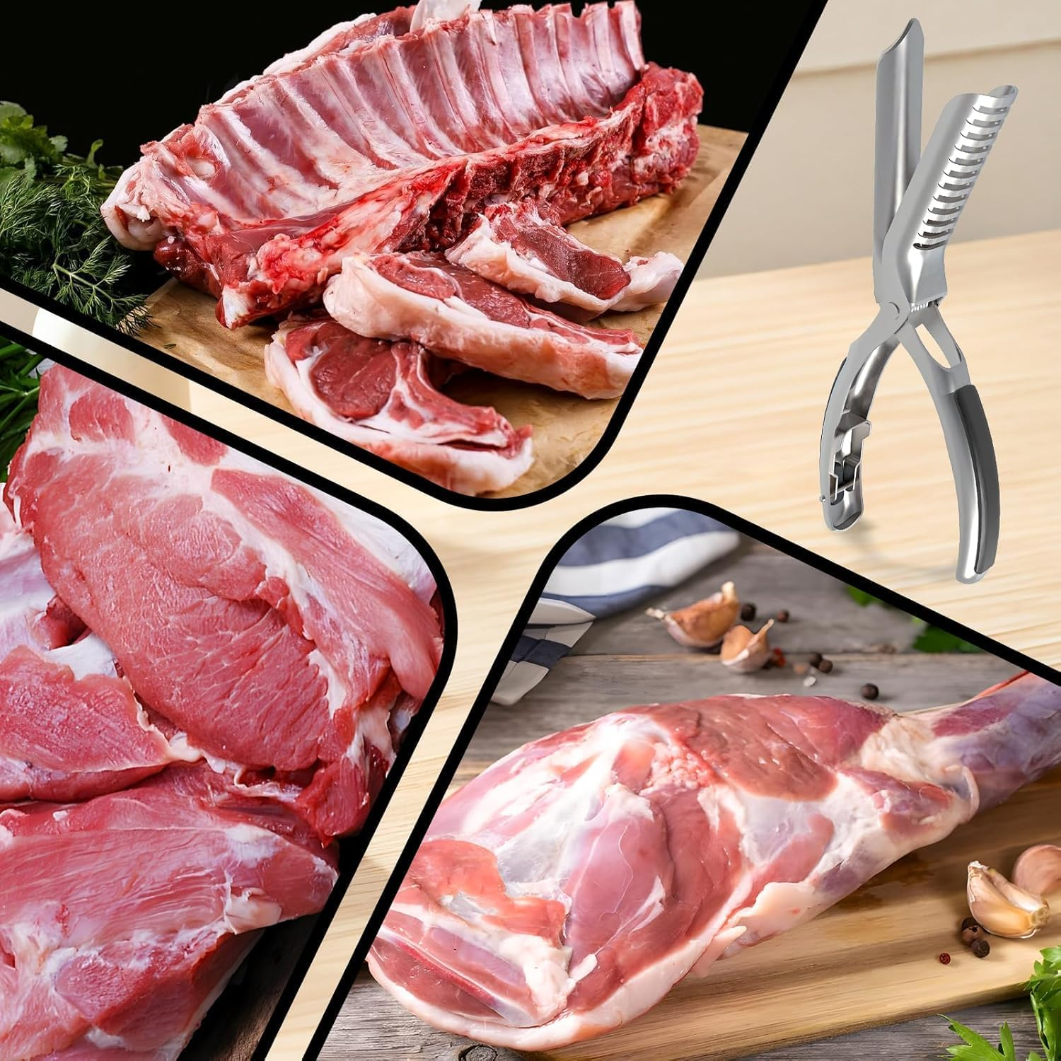 Leanockesa Rib Membrane Remover Stainless Steel Tool,Ergonomic Design for Easy Membrane Removal, Rib Prep Tool Membrane Remover,Bbq Accessories