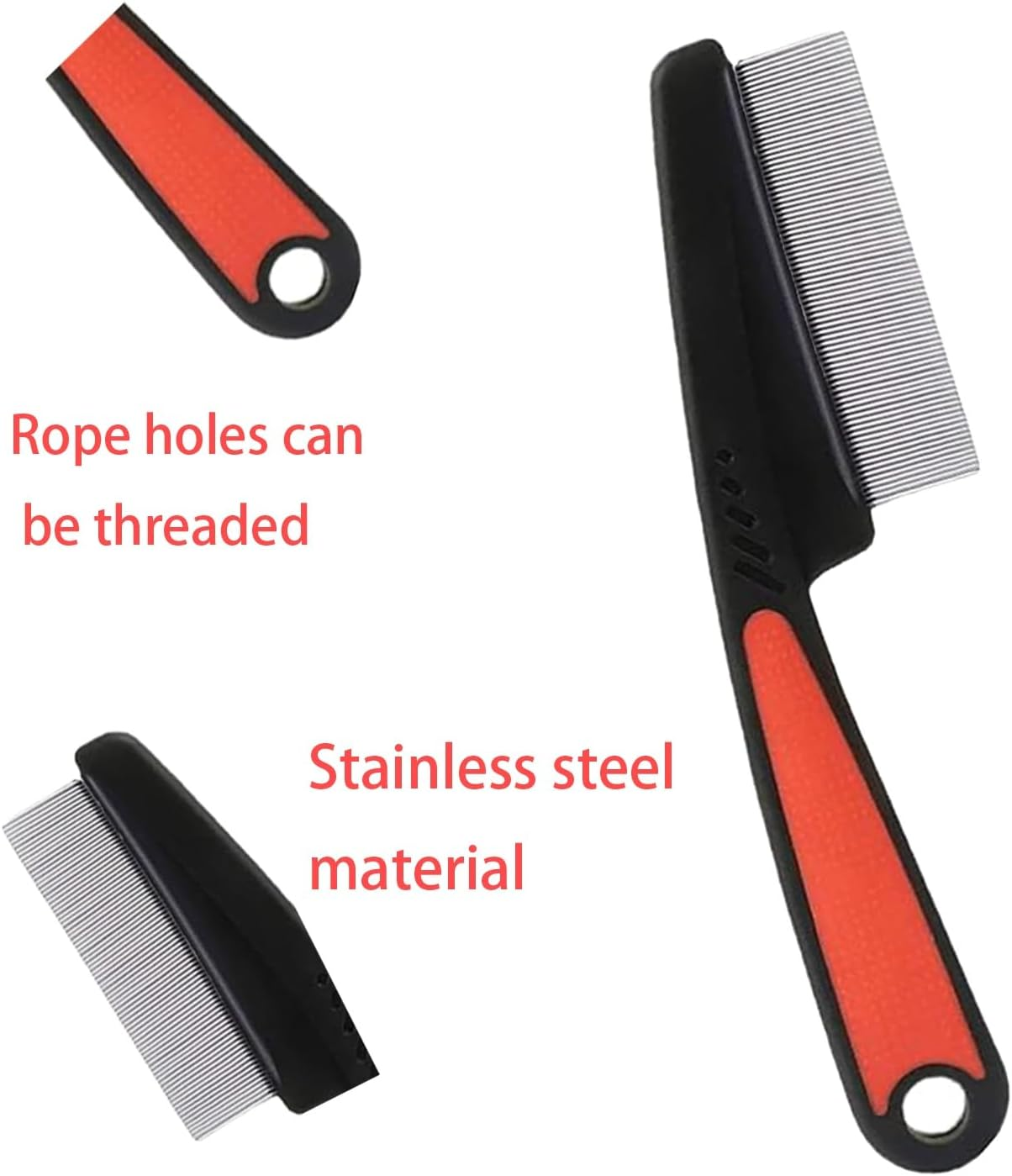 Shoyisenka Stainless Steel Fine Tooth Comb&ndash;Scalp Psoriasis & Dandruff Remover, Detox & Lice Comb for Men & Women (A Set of Three) image number 1