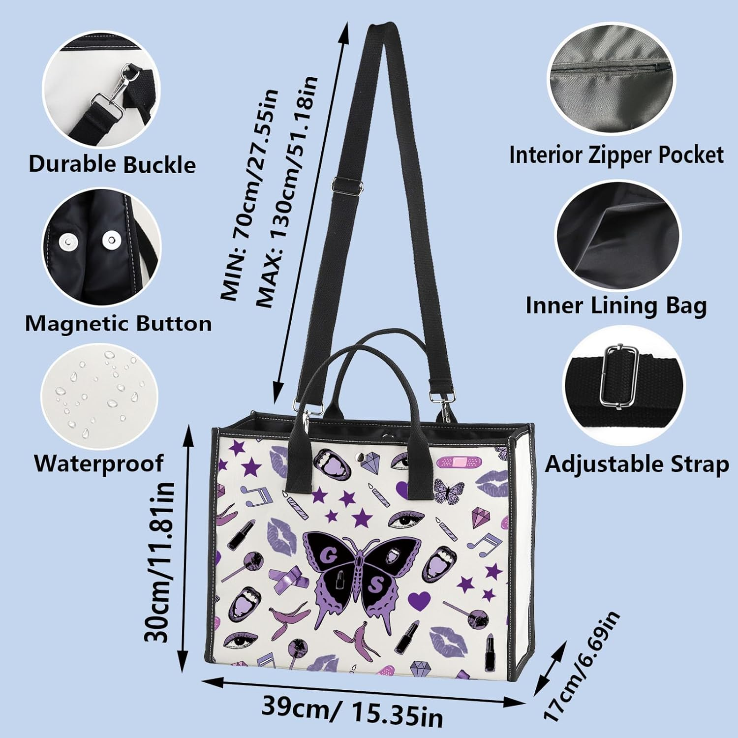 WZMPA Guts Musical Cosmetic Bag Singer Fans Gift Singer Album Makeup Zipper Pouch Bag Singer Lyric Merchandise - Gu Tg image number 2