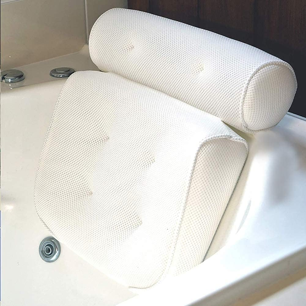 Yoohoo-Au Comfort 3D Mesh Spa Bath Pillow Home Massage Neck & Shoulders Supports Cushions image number 2
