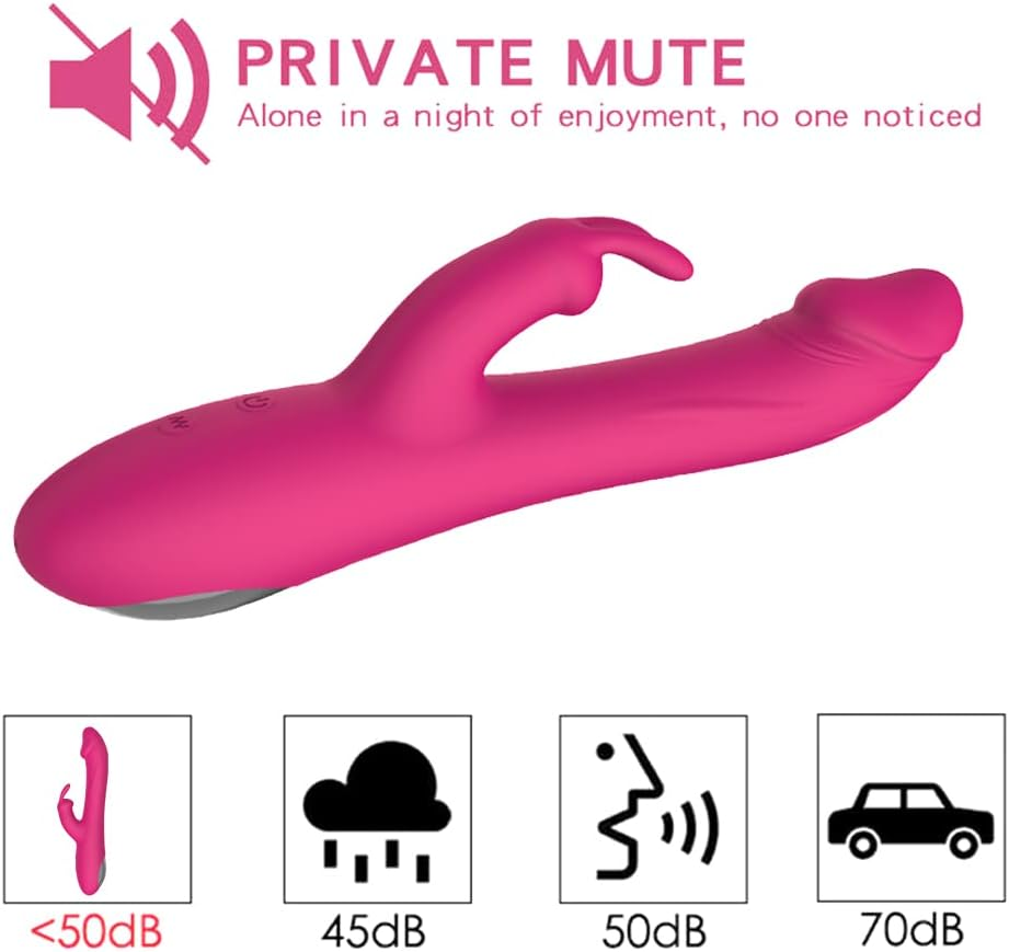 10 Frequency Rabbit Toys Rechargeable Adult Toys Adult Sensory Toys for Women - Female Sex Pleasure Devices Purple Powerful Tongue and Licking G Toys for Female Couples Panty Stimulation image number 6