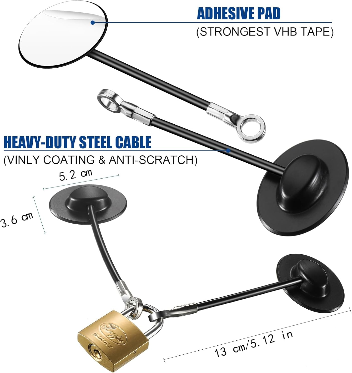 Hotop 4 Pack Fridge Lock Refrigerator Locks with Keys Freezer Lock Cabinet Chest Door Child Safety Lock for Adults Baby Proofing