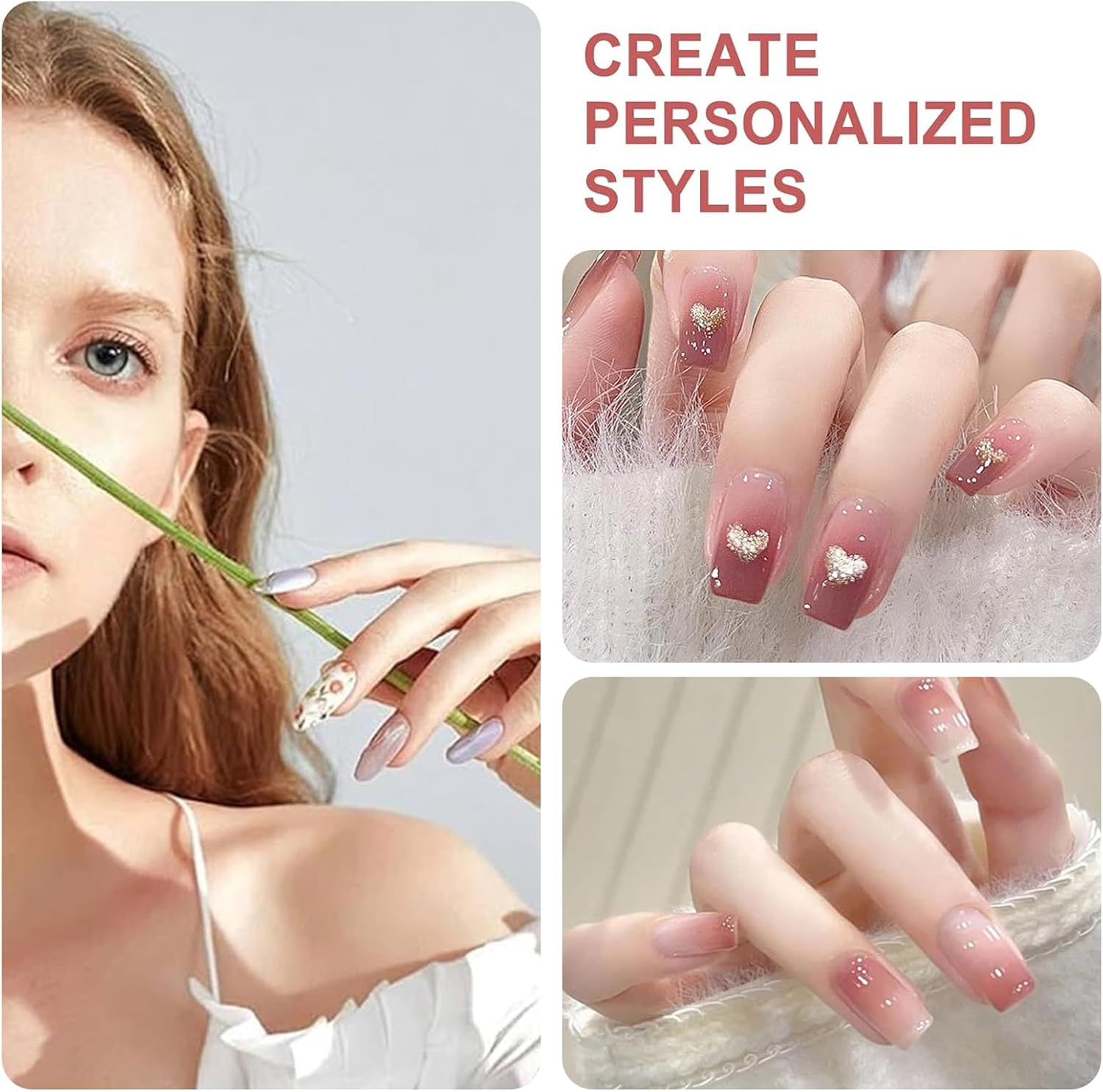 Gupcaqosjw Nail Sponges - 200-Pieces Nail Painting Sponges with Grabbing Pen - Professional Beauty Salon Manicure Tool for Family Friends Girls Mom Women image number 6