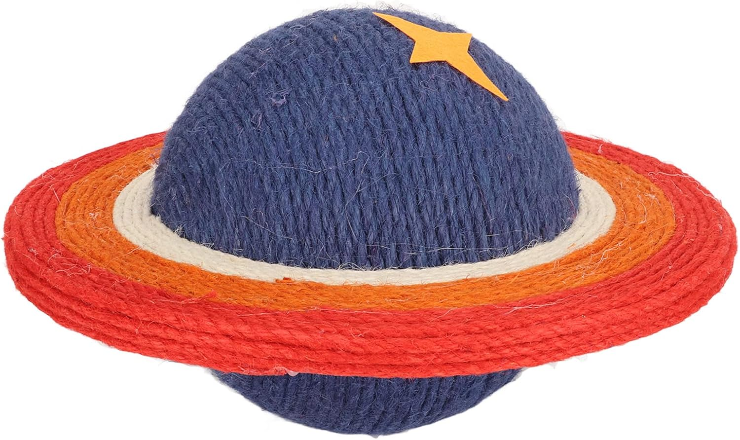 Planet Shape Sisal Cat Scratcher, Sisal Cat Scratching Rotatable Ball Interactive Toy, Relieve Boredom Prevents Furniture Damage Kitten Scratch Toy for Cat Kittens image number 3