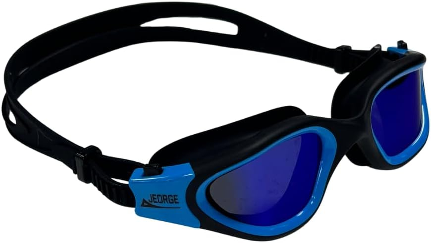 JEORGE Unisex Swimming Goggles with Anti-Fog Coating, 100% UV Protection, and a Leakproof Silicone Seal. Perfect for Adults and Teens. Wide View, Adjustable Fit, and Built for Performance. - White image number 2