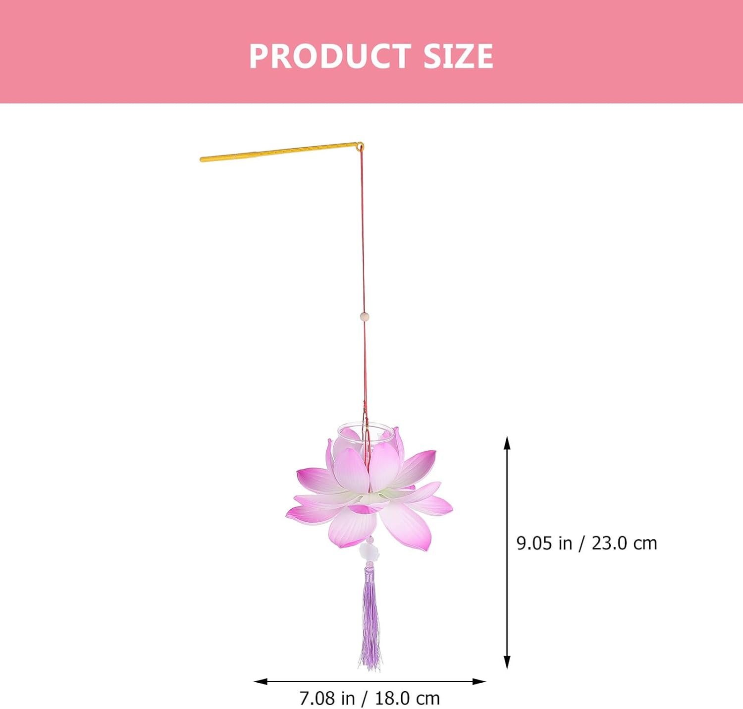 PLAFOPE DIY Lotus Lantern Making Kit for Purple Small Handheld Festival Lantern Craft Supplies Traditional Mid-Autumn Decoration and Party Outdoor Lighting