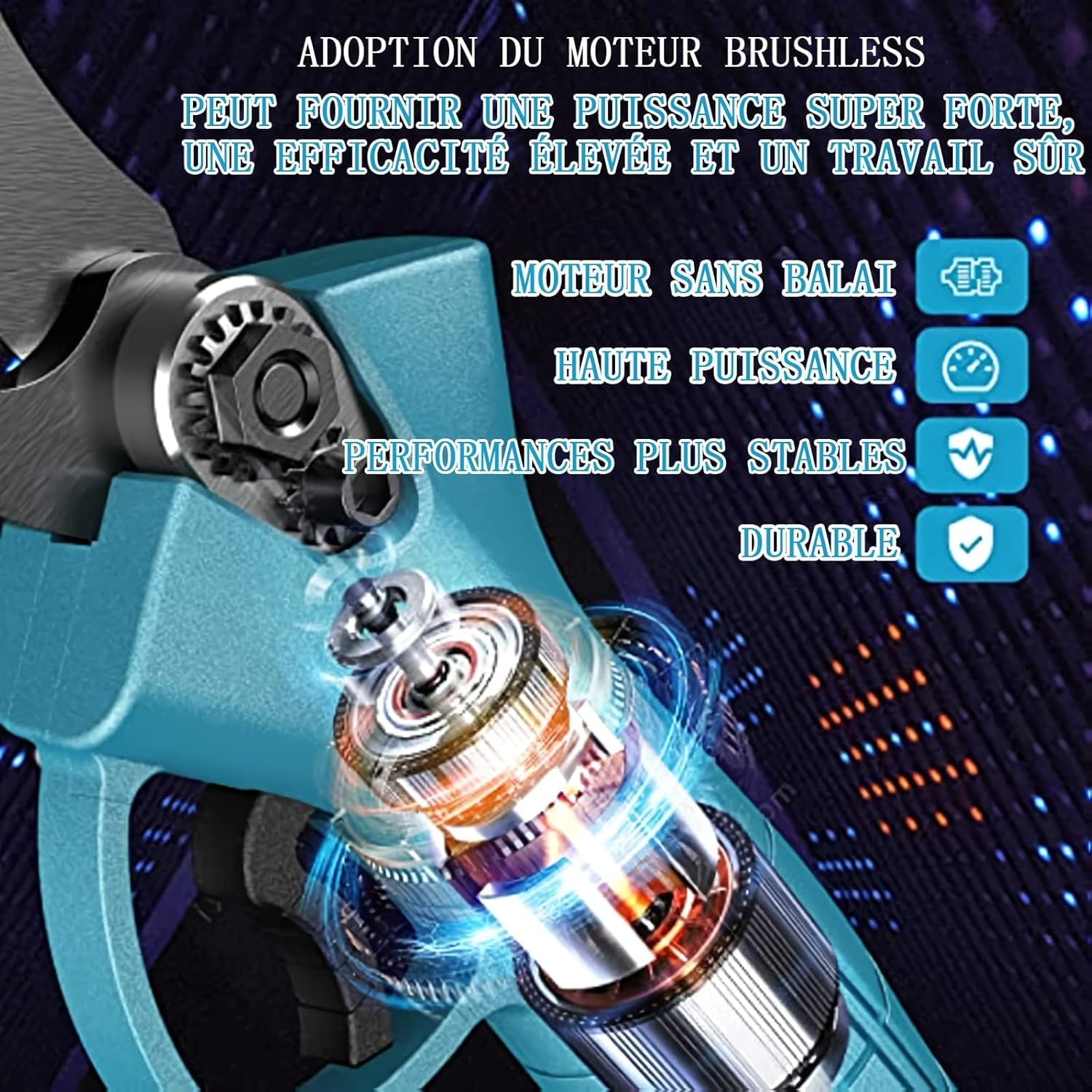 Cordless Electric Pruning Shears with LED Display, 1.2" (30Mm) Cutting Diameter, Compatible with Makita 18V Batteries, Ideal for Gardening, Tree Pruning, Fruit Branches, Flowers, Shrubs & Bonsai image number 4