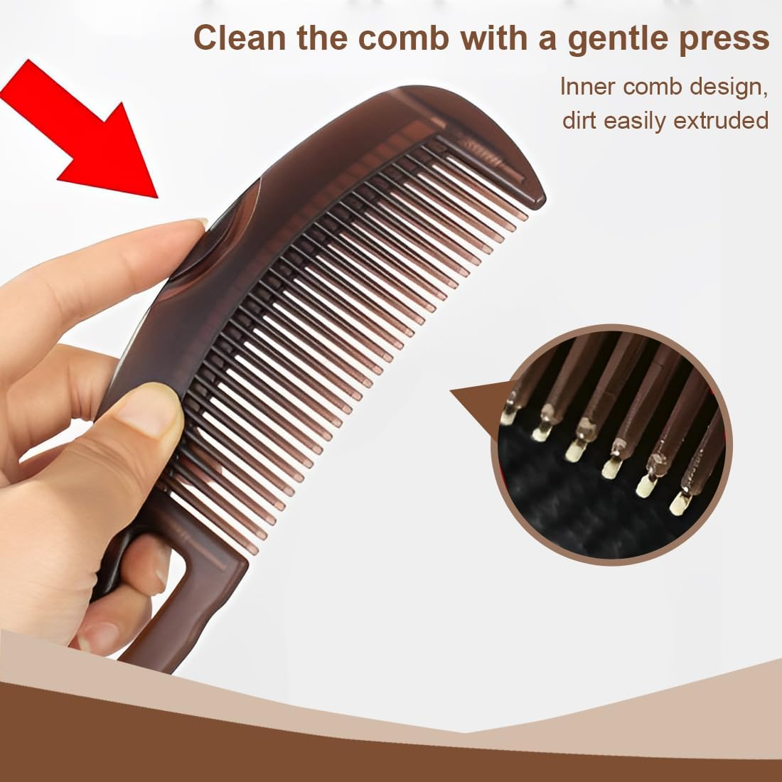 LQIOACU 2 Pieces anti Dandruff Comb Massage Comb with Hollow Teeth for Men and Women Removes Dandruff and Dirt image number 2