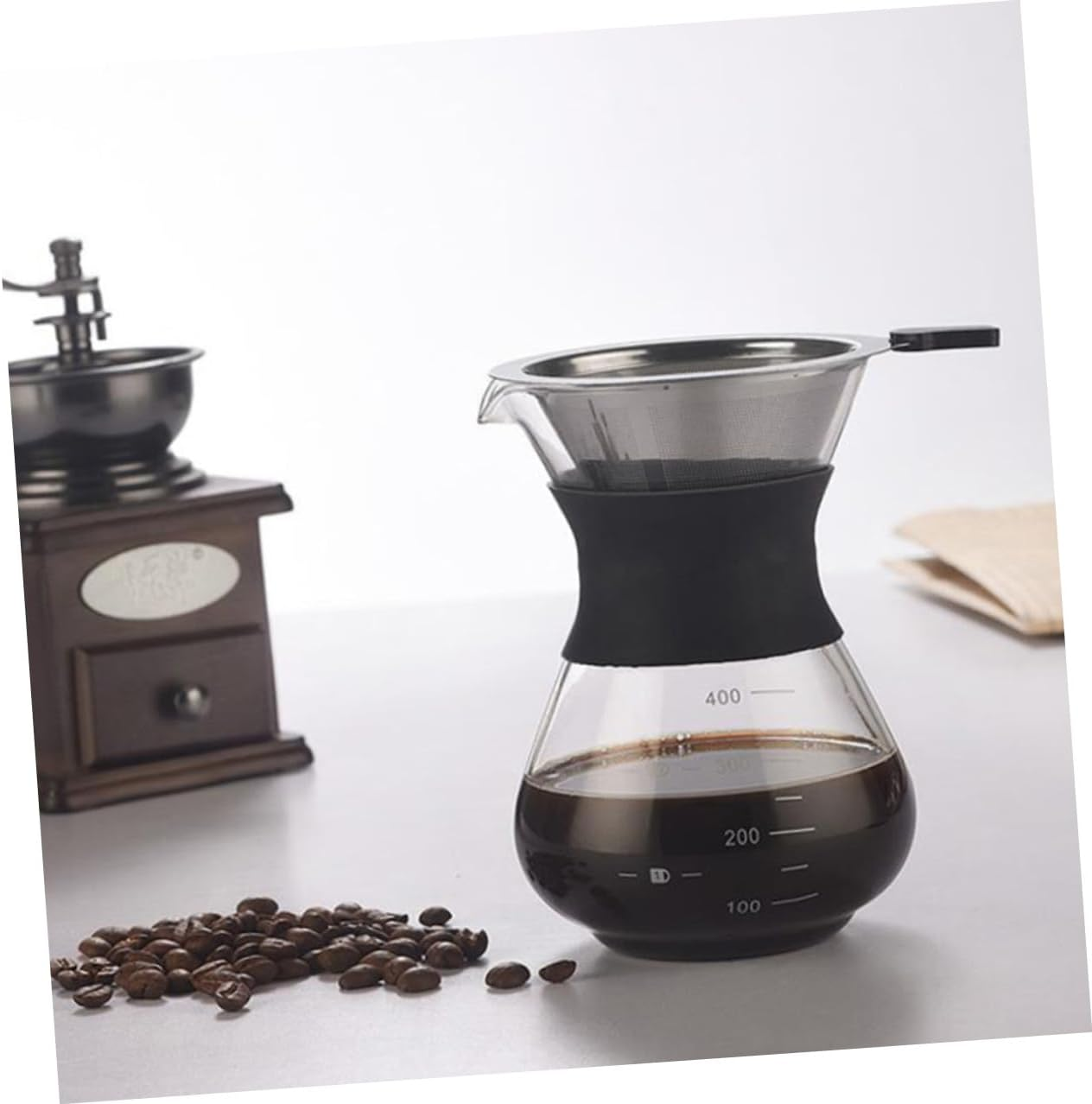 Toyvian Stainless Steel Coffee Filter Mesh Strainer, Rust-Proof Reusable Beverage Sifter with Handle, Multipurpose Paperless Coffee and Tea Funnel for Hand Drip Brewing Random Style image number 1