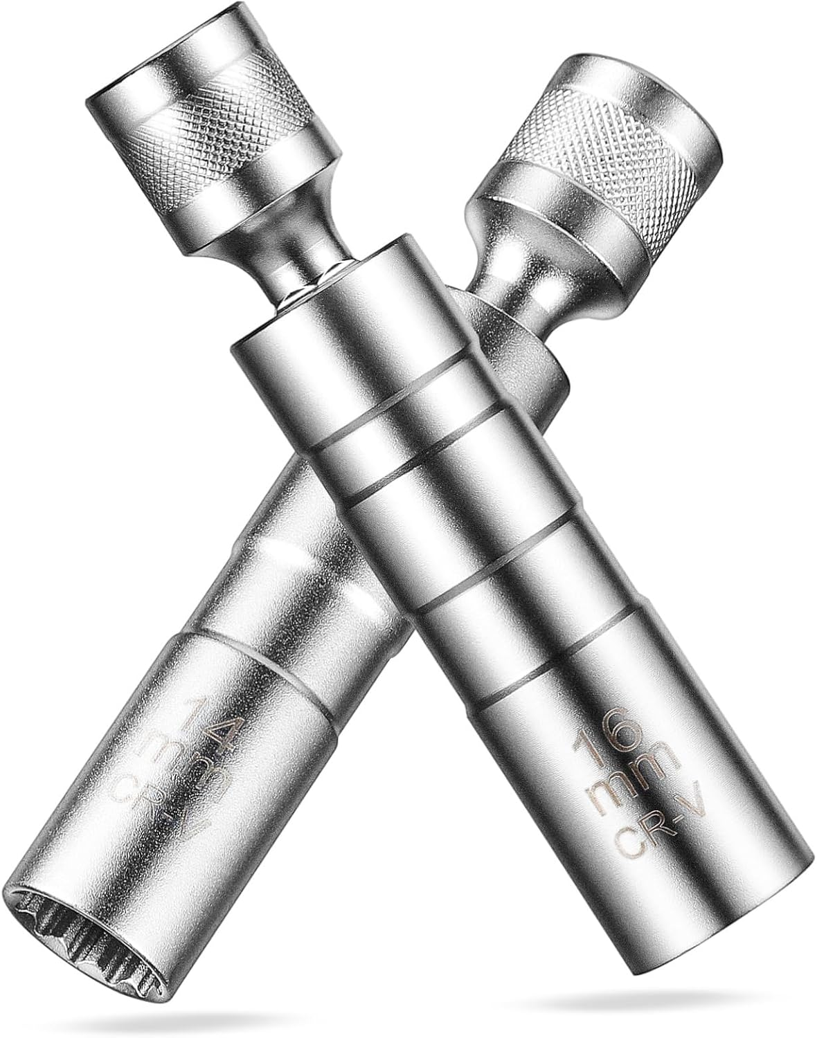 LALADEFIEE 2Pcs Magnetic Spark Socket Steel Tool for Easy Removal Installation of Cars Motorcycles Essential Automotive Accessory image number 2