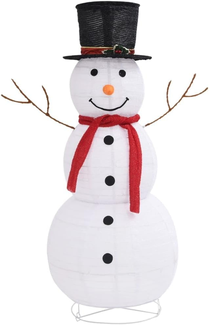 Decorative Christmas Snowman Figure LED Luxury Fabric 120Cm image number 2