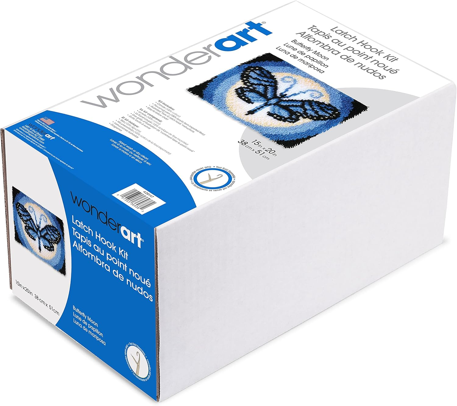 Wonderart Butterfly Moon Latch Hook Kit, 15" X 20" - Butterfly Fantasy image number 6