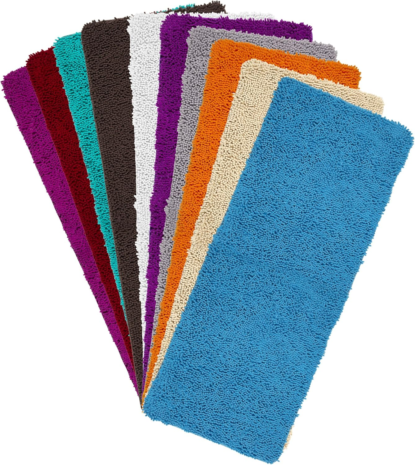 Lavish Home Memory Foam Shag Bath Mat 2-Feet by 5-Feet - Ivory, 24 Inches X 58 Inches X 1.25 Inches image number 2