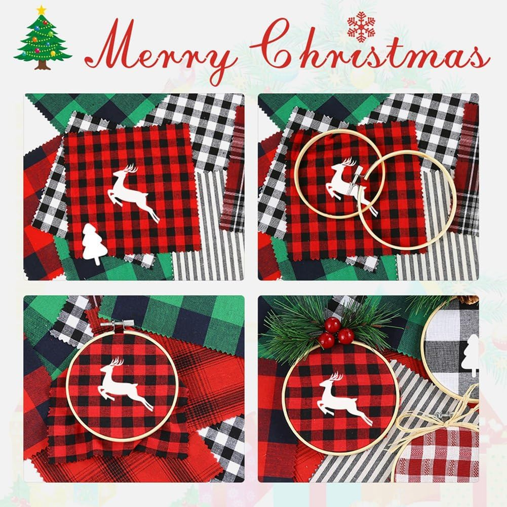 Elqater 48 PCS Embroidery Hoop Mini Embroidery Hoop Wood Color 3Inch for DIY Craft Needlework, Sewing and Crafts 8Cm image number 2