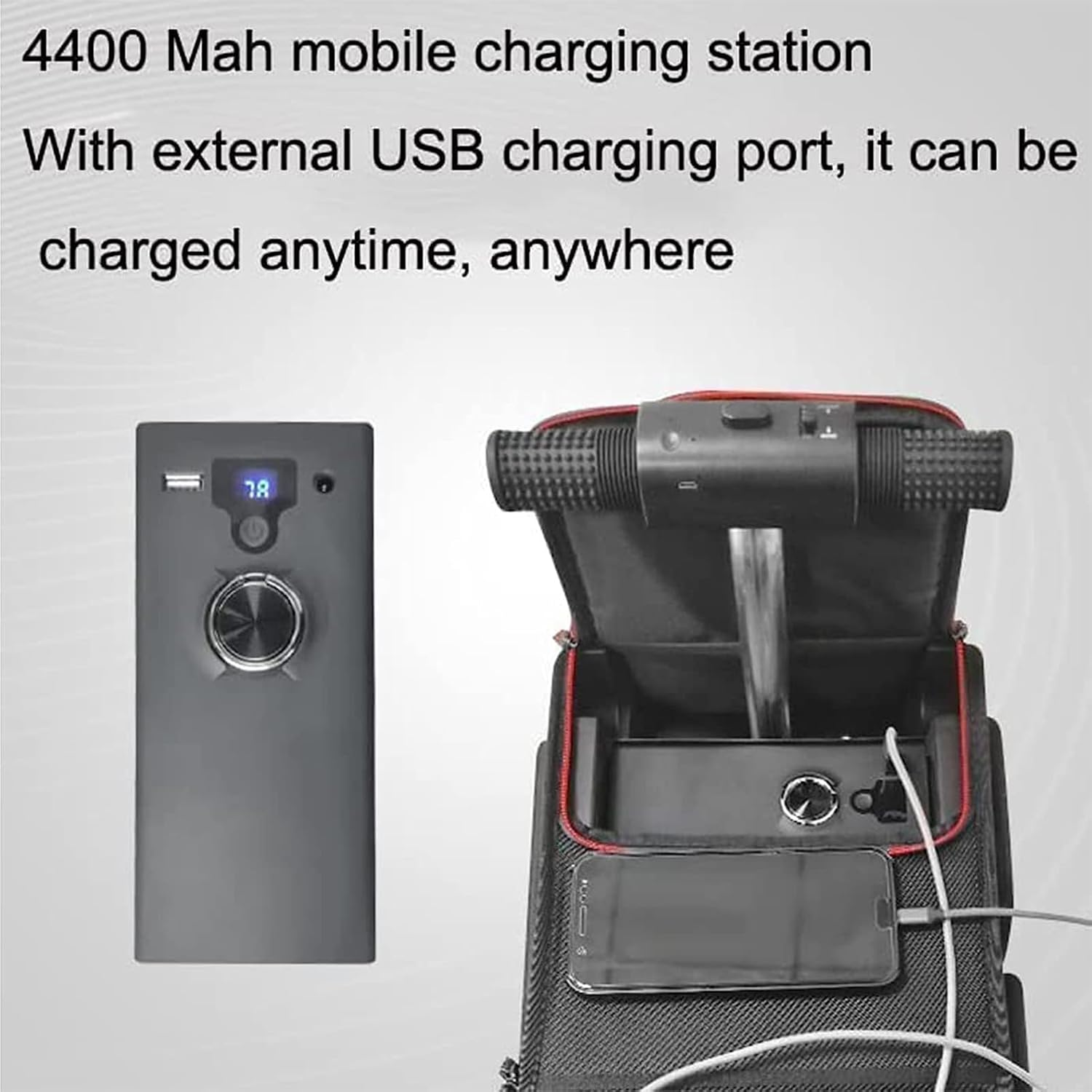 GIISH 30L Waterproof Oxford Cloth Riding Electric Luggage,Smart Hidden Function Handle Design Electric Luggage,Trolley Boarding Suitcase Smart Riding Box, Riding Electric Luggage image number 5