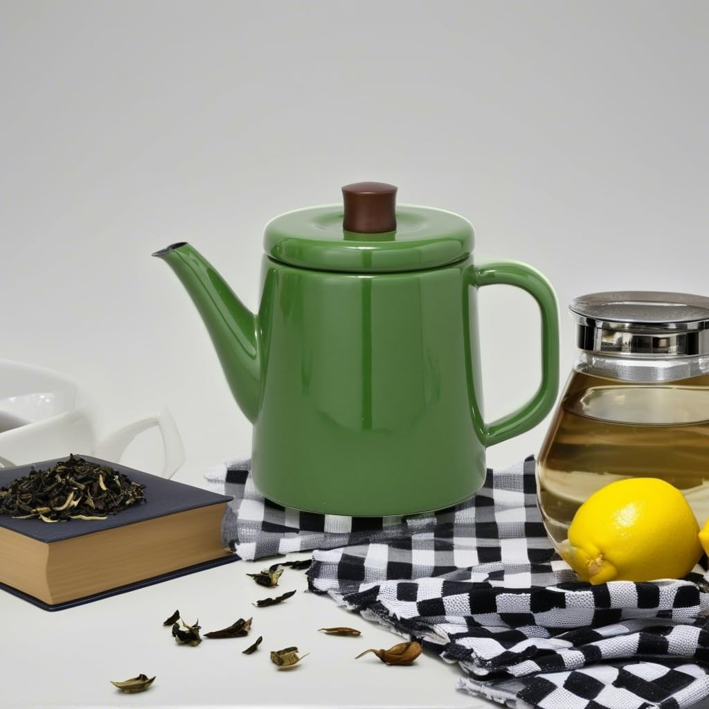 Noda Enamel Kettle, 0.3 Gal (1.5 L), Enameled Porchka Pot, Made in Japan image number 4