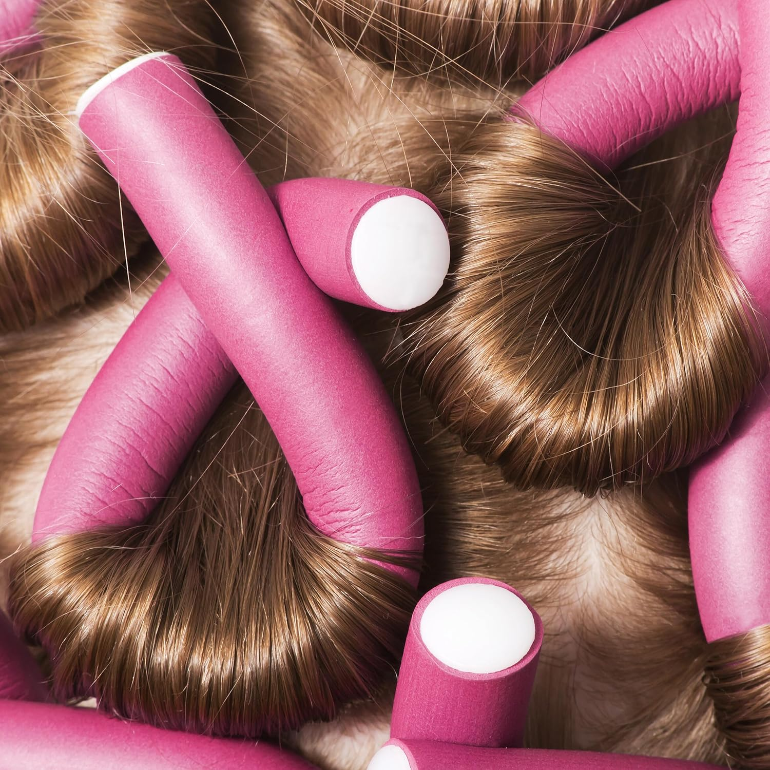 Relaxdays Hair Rollers, Set of 48 Papilots with Bag, Papilot Rollers, Curls without Heat, Long & Short Hair, Colourful image number 4