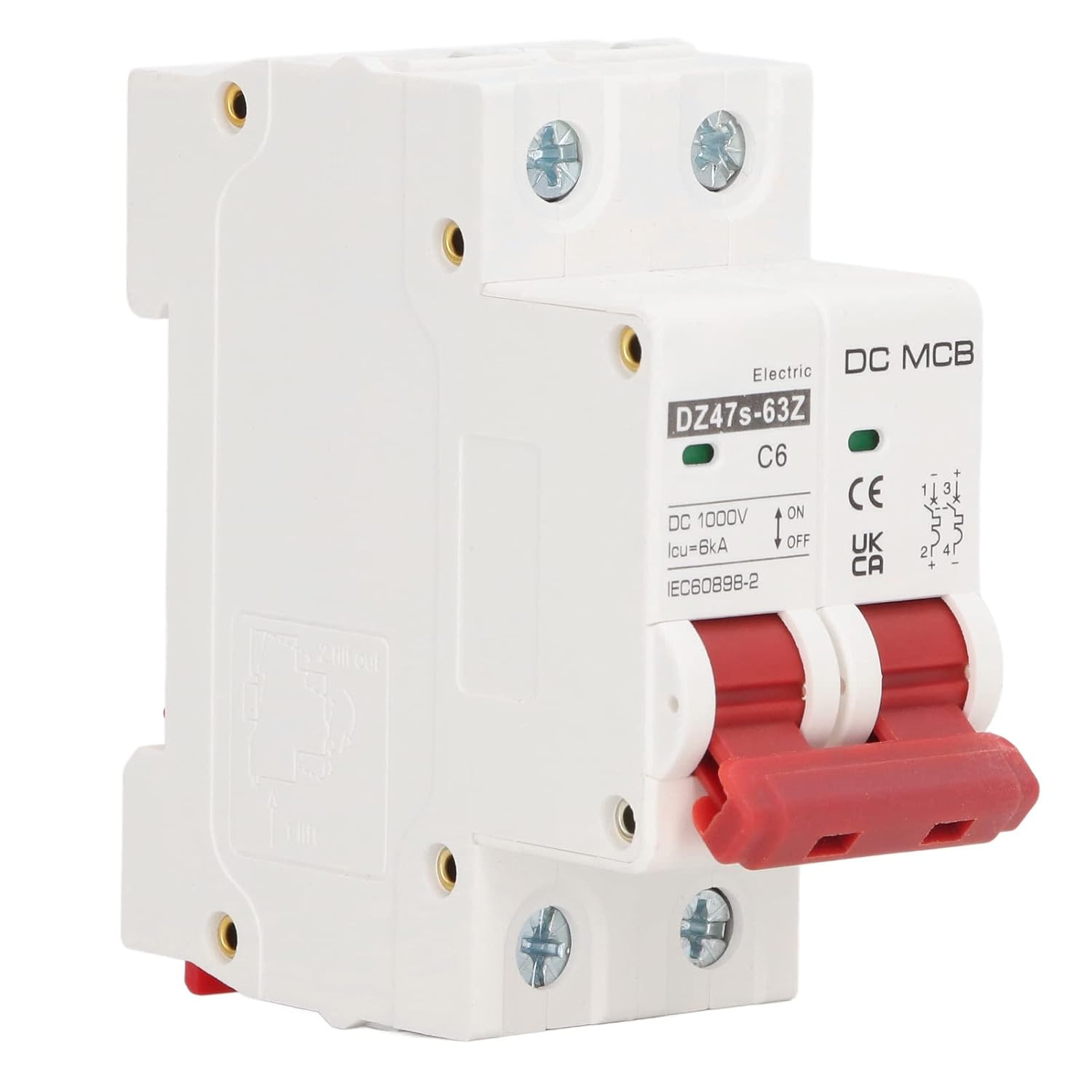 6A DC Circuit Breaker, Fast Decoupling, Miniature Circuit Breaker, Arc Extinguishing, Easy to Install, Wide Application with DC, Especially Dz47S 63Z, For image number 5
