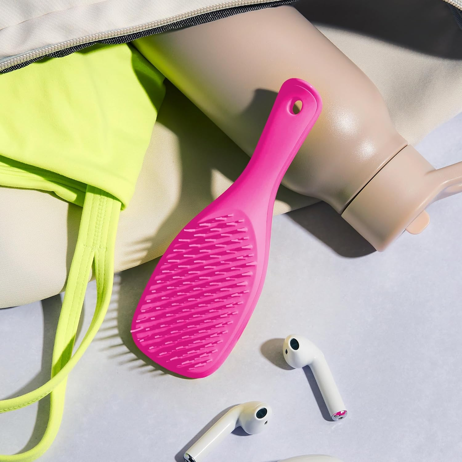 Tangle Teezer Mini the Ultimate Detangler Hairbrush |Gentle on Wet Hair | Two-Tiered Teeth & Comfortable Handle | Ideal for Kids and Travel | Reduces Knots & Breakage | Runway Pink