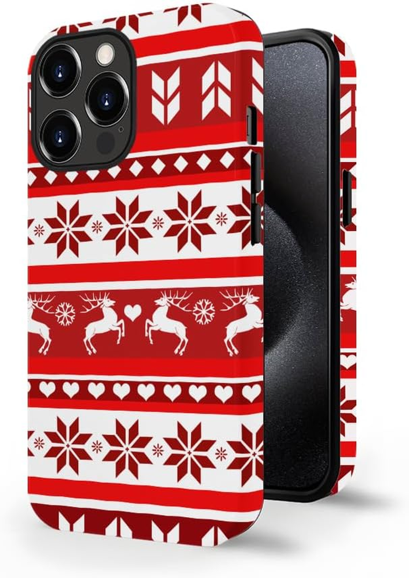 DAIZAG Compatible with for Iphone 16 Pro Max,Christmas Deer Heart Snow Phone Case Durable Shock Protection Cover for Girl Women Case for Iphone 16 Pro Max image number 7
