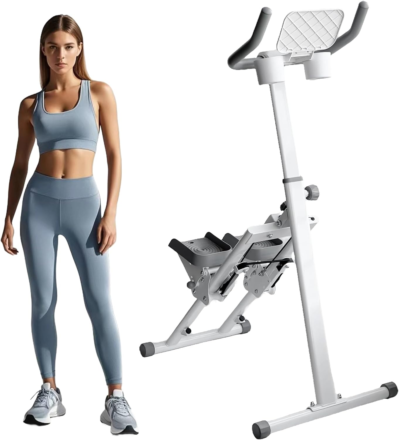 TOGIEEII Stair Stepper Folding Vertical Cardio Exercise Climber Stair-Master for Exercise at Home Full Body Workout Machine with Handlebar 242LBS Load with Adjustable Step Range Handlebar & Pedals image number 5