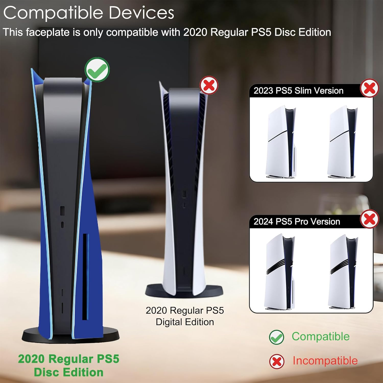 Replacement Skin Cover Shell for PS5 Digital Edition, Megadream Anti-Scratch Dustproof Protective Shell Cover Replacement Plate Shell for Sony PS5 Console Digital Edition - Blue image number 6